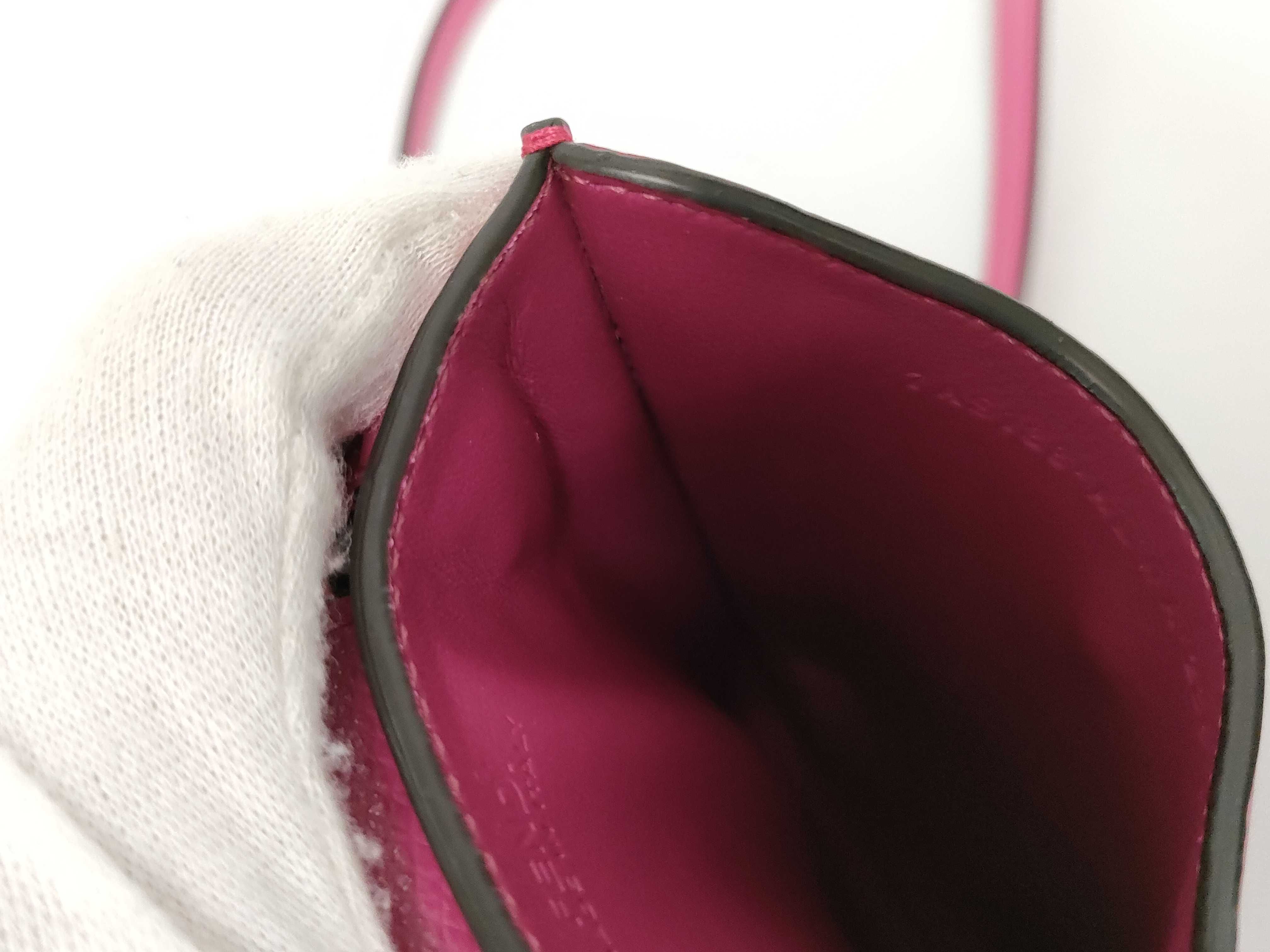 FF logo 7AS188 Leather Phone Pouch Pink Pouch — view 11