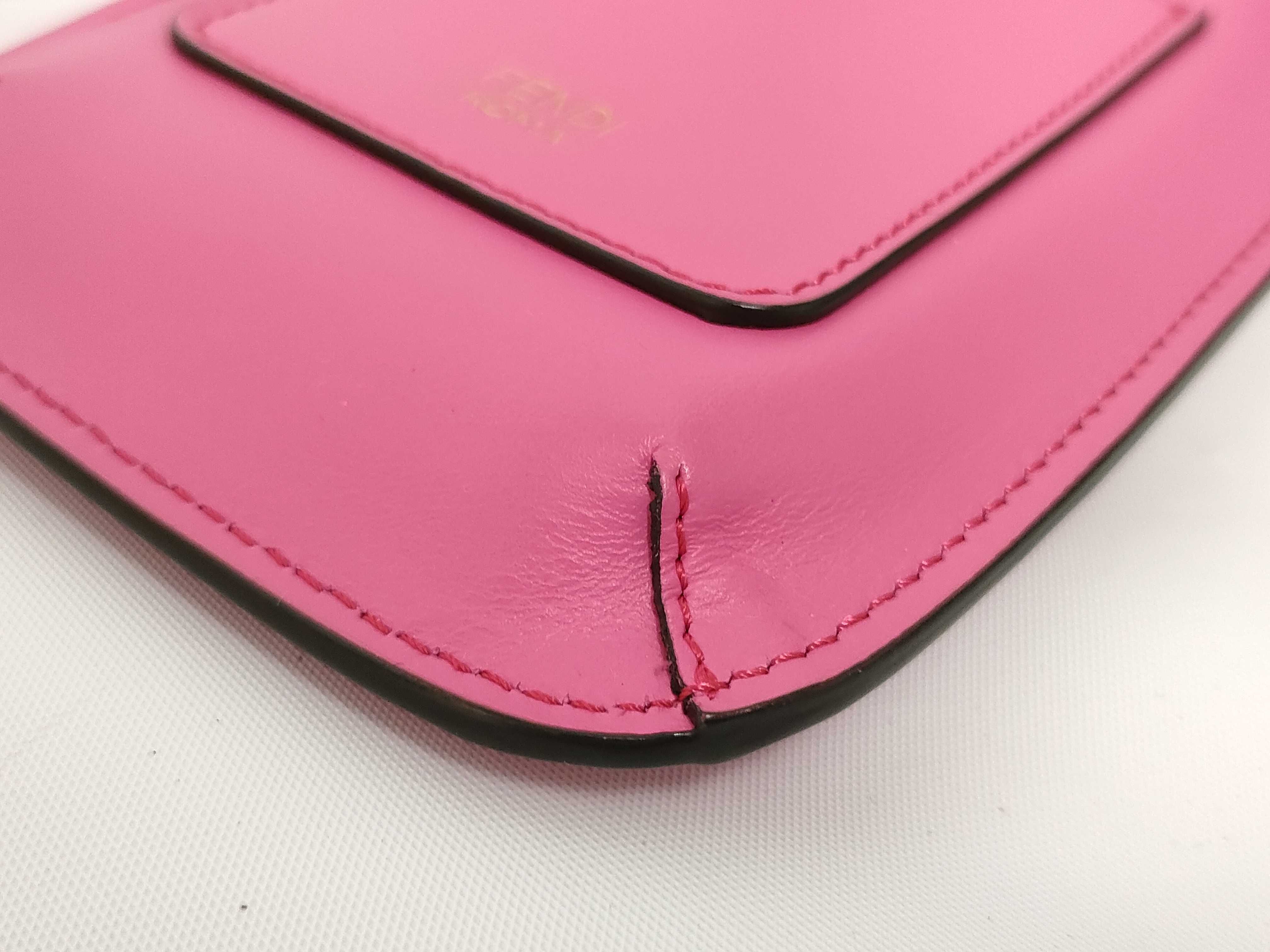 FF logo 7AS188 Leather Phone Pouch Pink Pouch — view 4