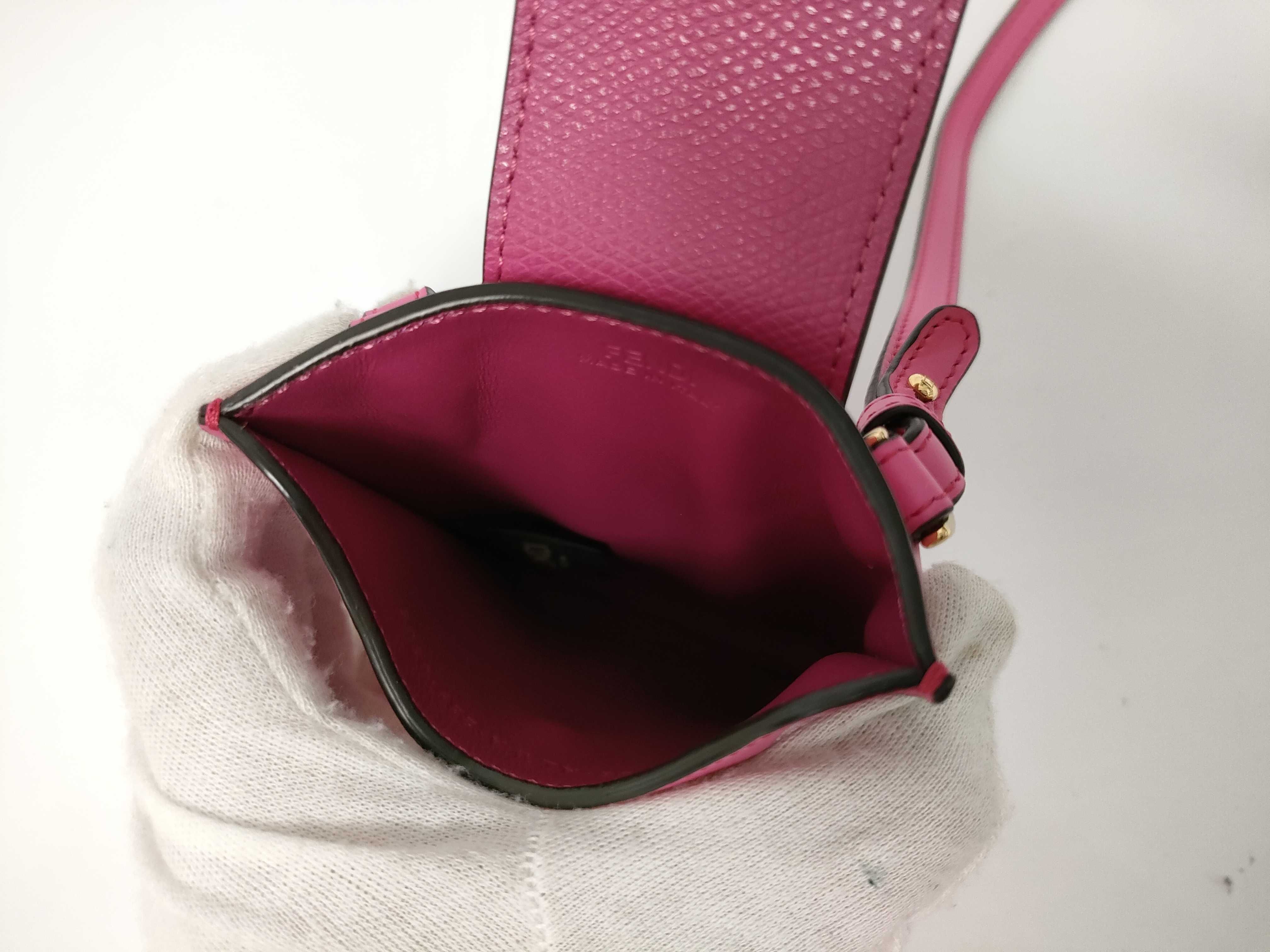 FF logo 7AS188 Leather Phone Pouch Pink Pouch — view 9