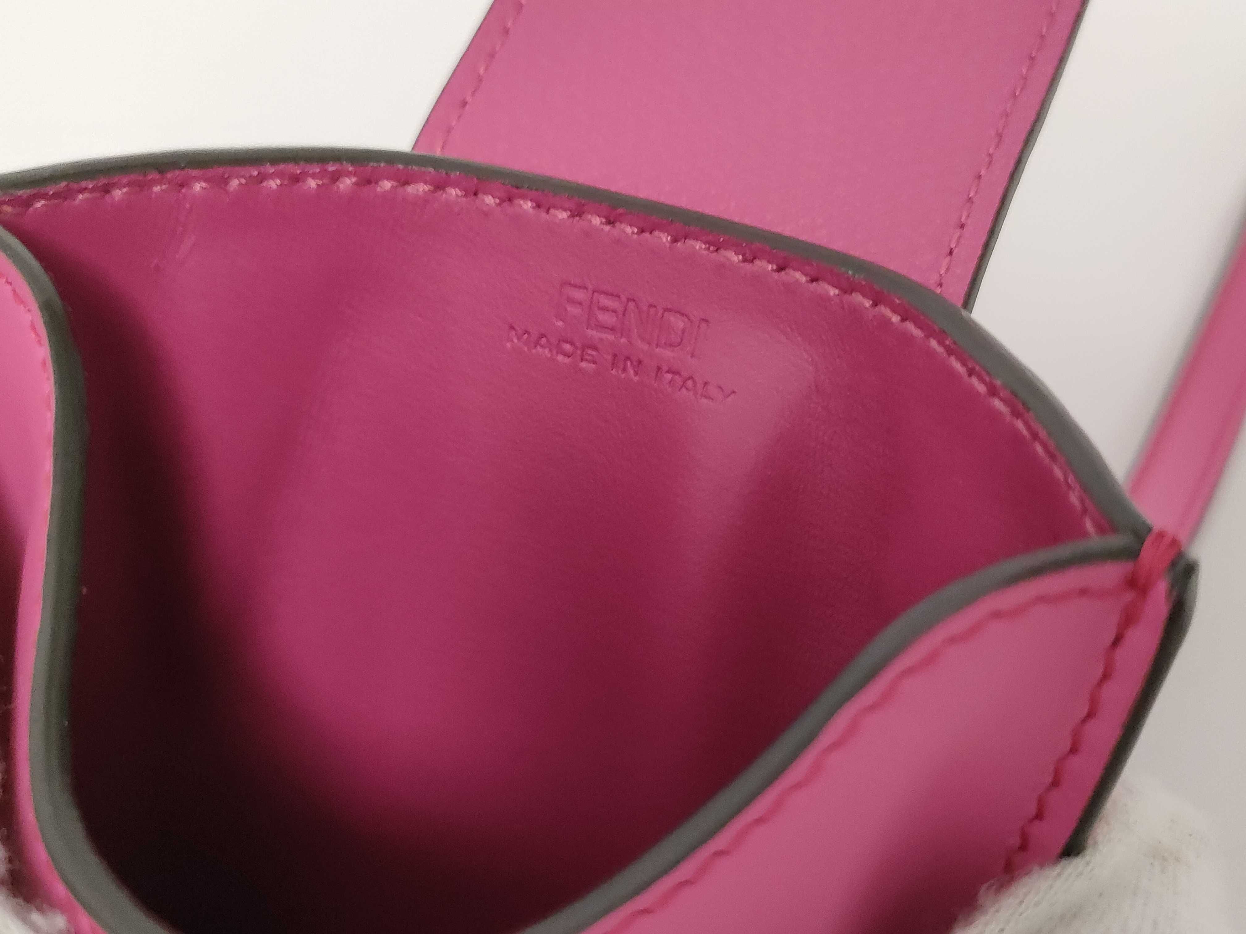FF logo 7AS188 Leather Phone Pouch Pink Pouch — view 10