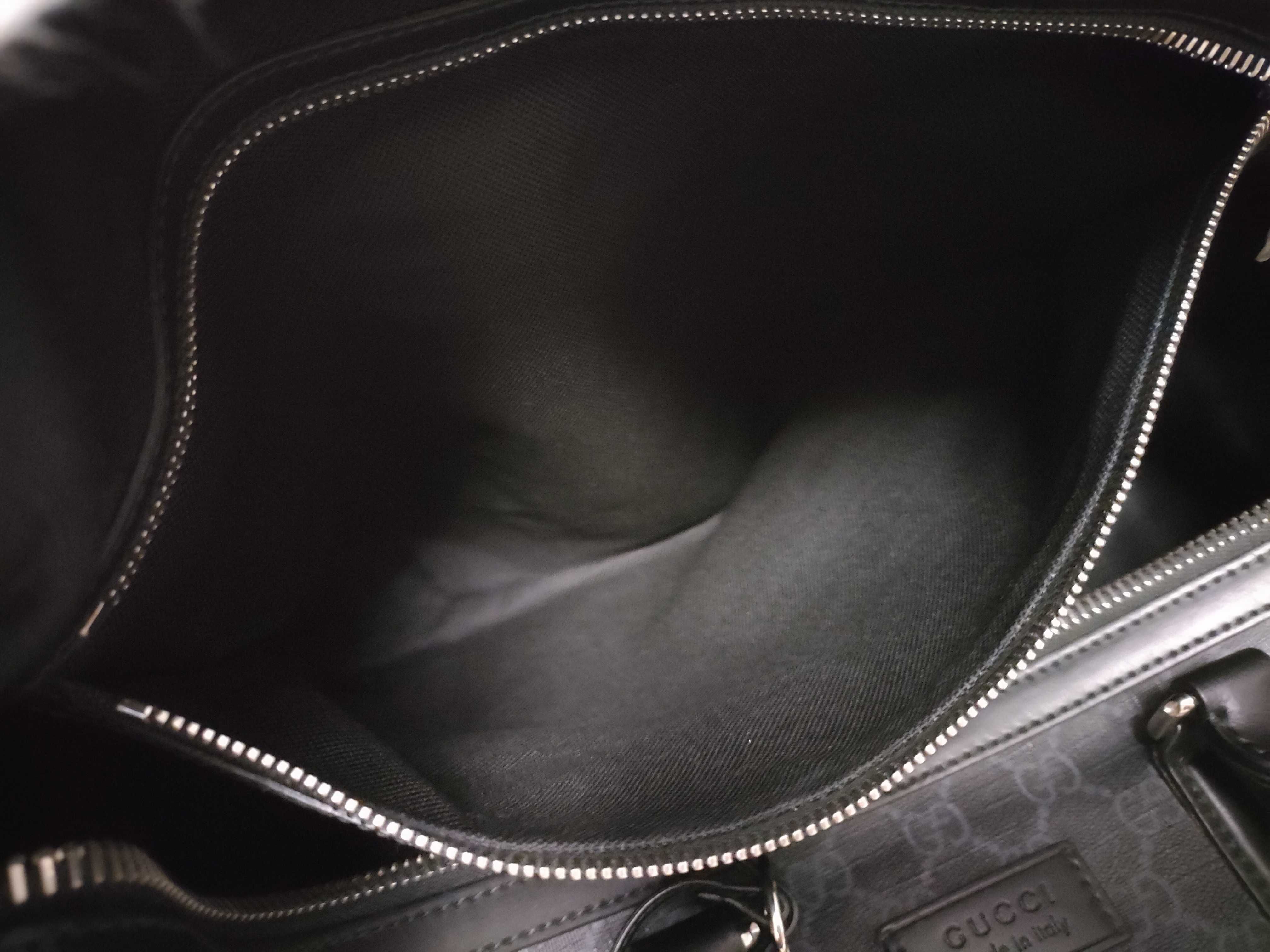 GG Supreme ID Bag Canvas GG Supreme 2WAY BOSTON BAG Black 474131 Shoulder Bag — view 11