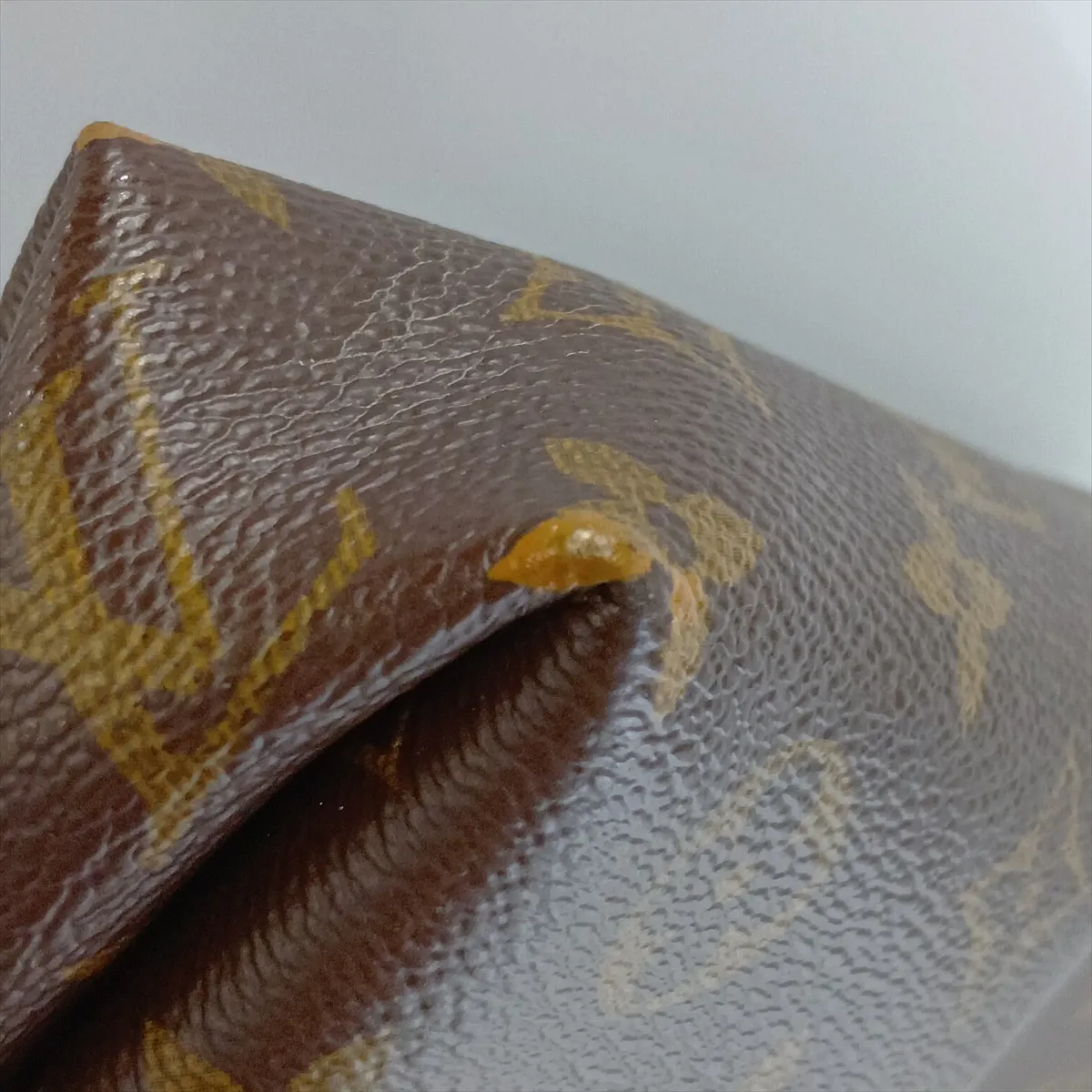 Monogram x Leather Pallas Clutch M41638 Brown x Red (RFID detected) — view 14