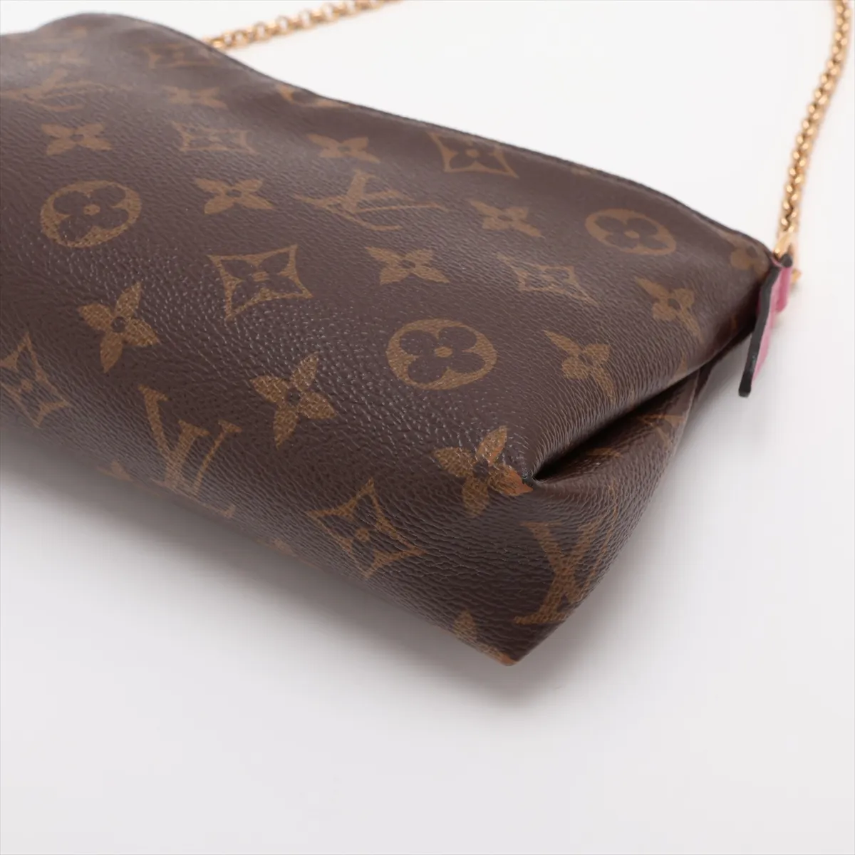 Monogram x Leather Pallas Clutch M41638 Brown x Red (RFID detected) — view 3