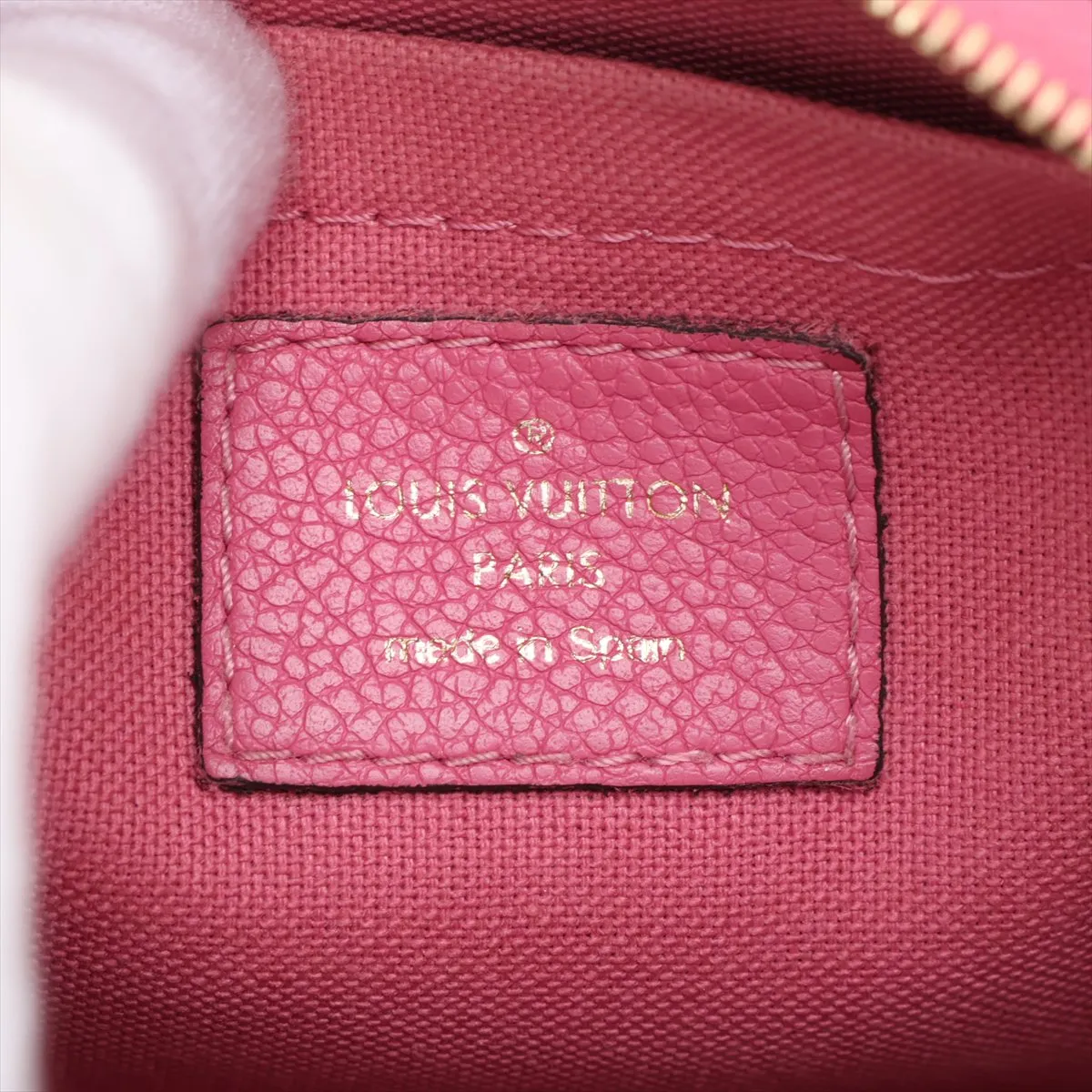Monogram x Leather Pallas Clutch M41638 Brown x Red (RFID detected) — view 10