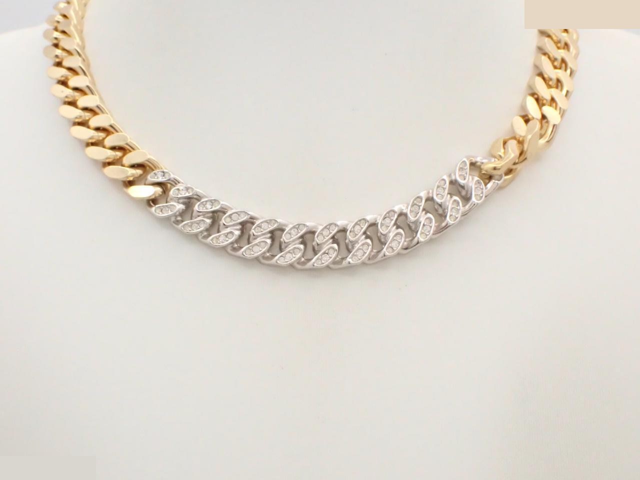 rhinestone necklace, chain approximately 48cm