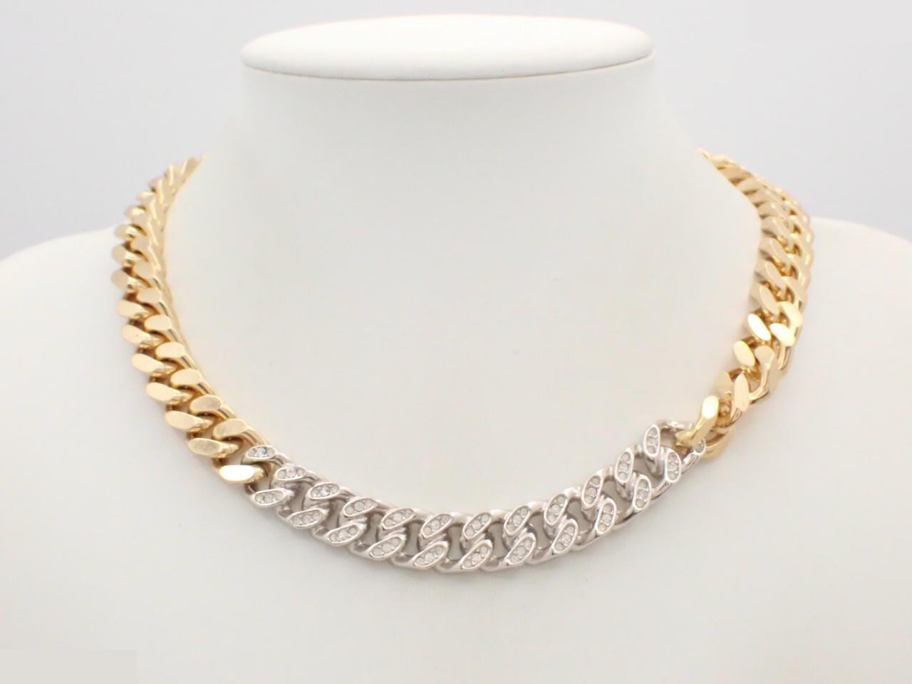 rhinestone necklace, chain approximately 48cm — view 3