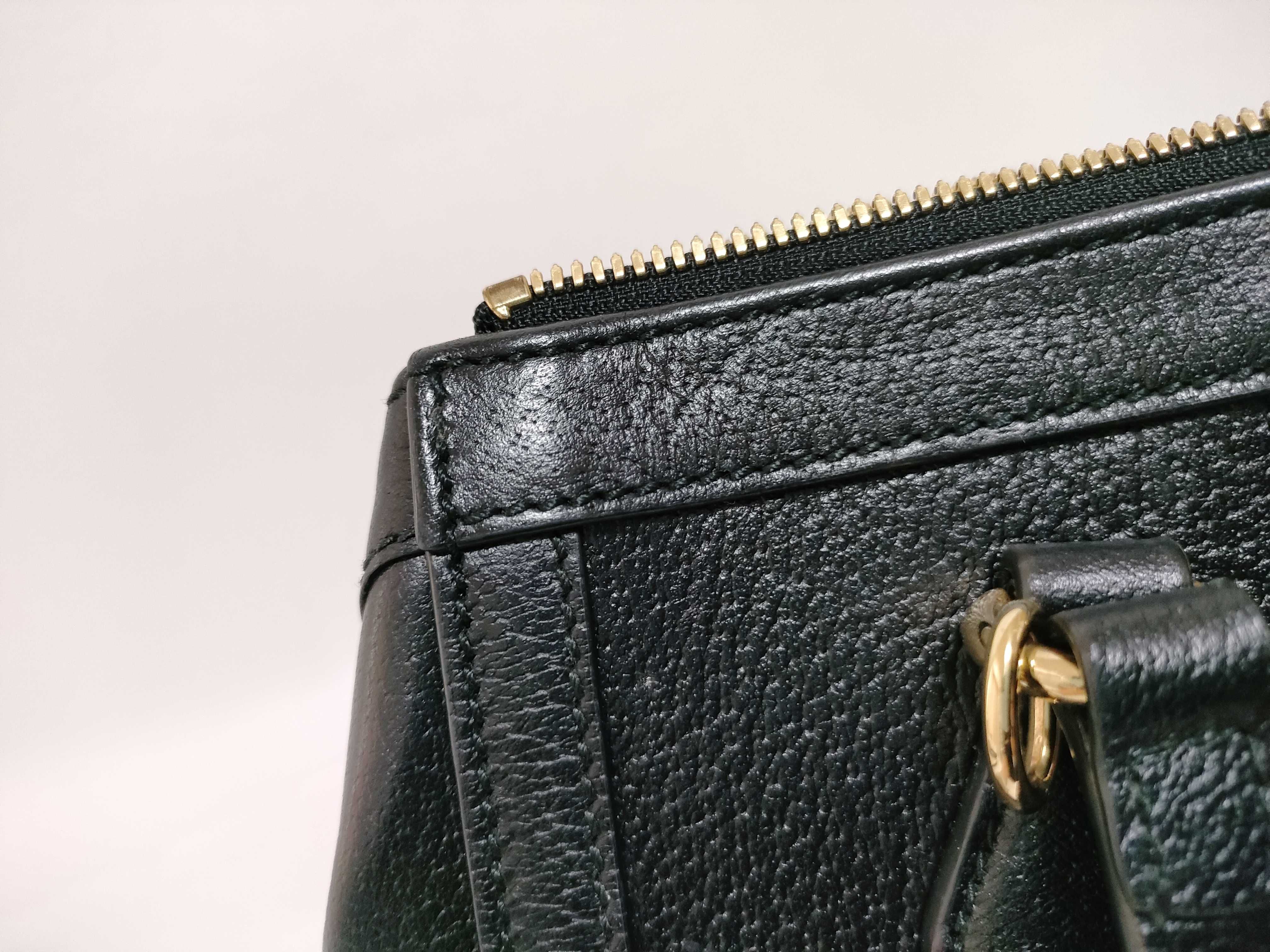 Ophidia Suede x Leather 2-Way Handbag, Black, 547551 (Handbag) — view 14