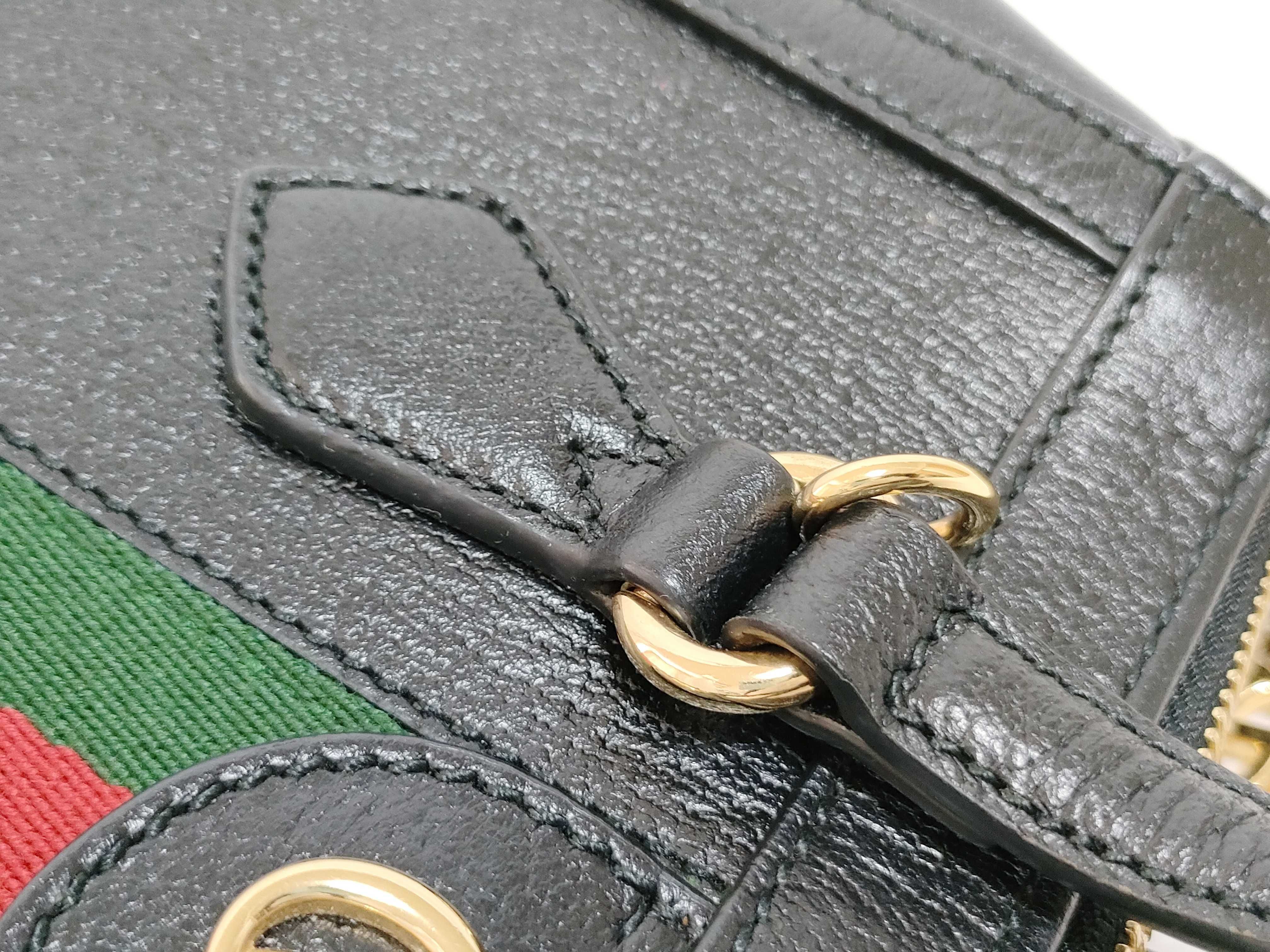 Ophidia Suede x Leather 2-Way Handbag, Black, 547551 (Handbag) — view 5