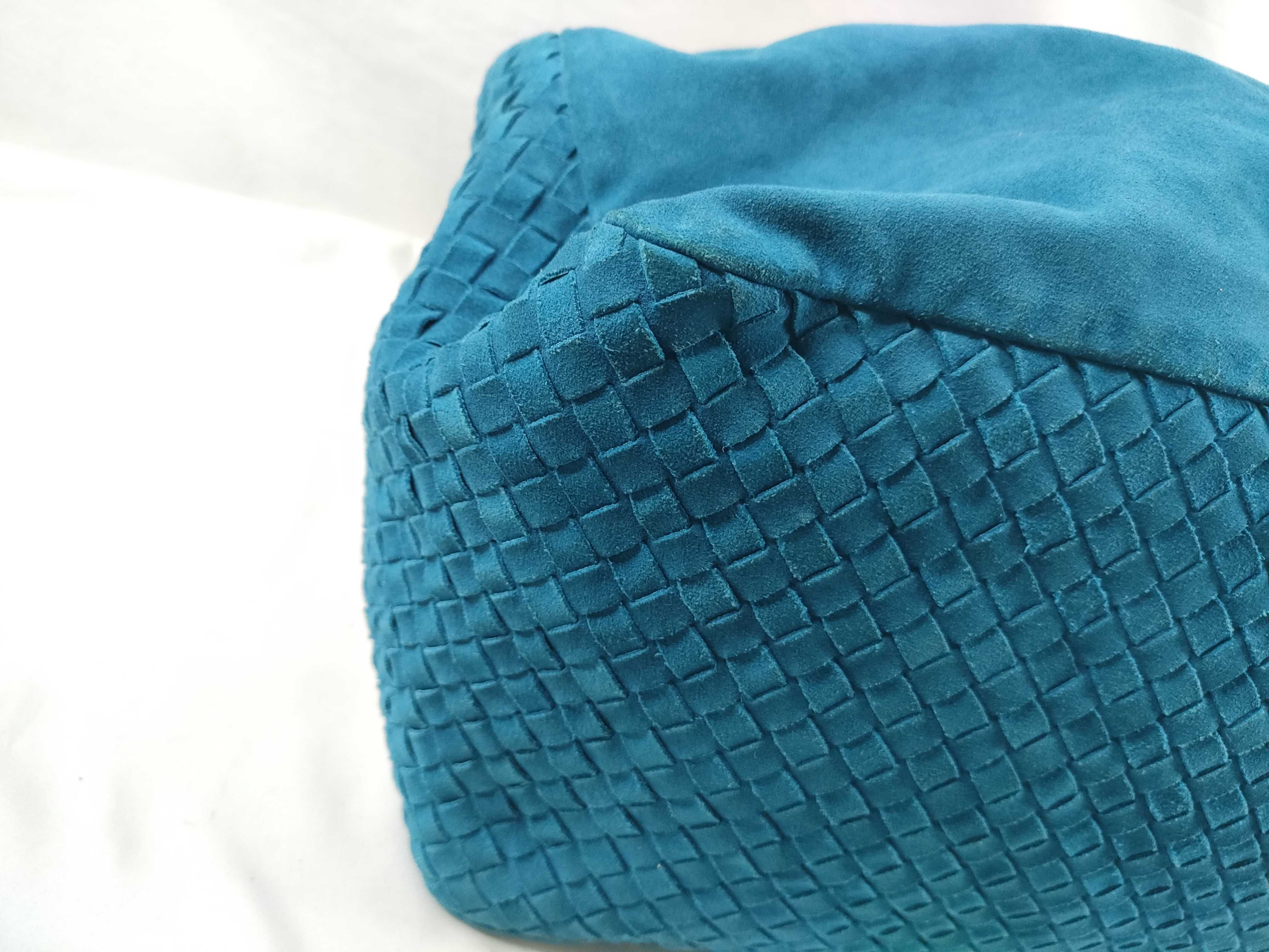 Intrecciato ID - Twist Suede Handbag Blue — view 3