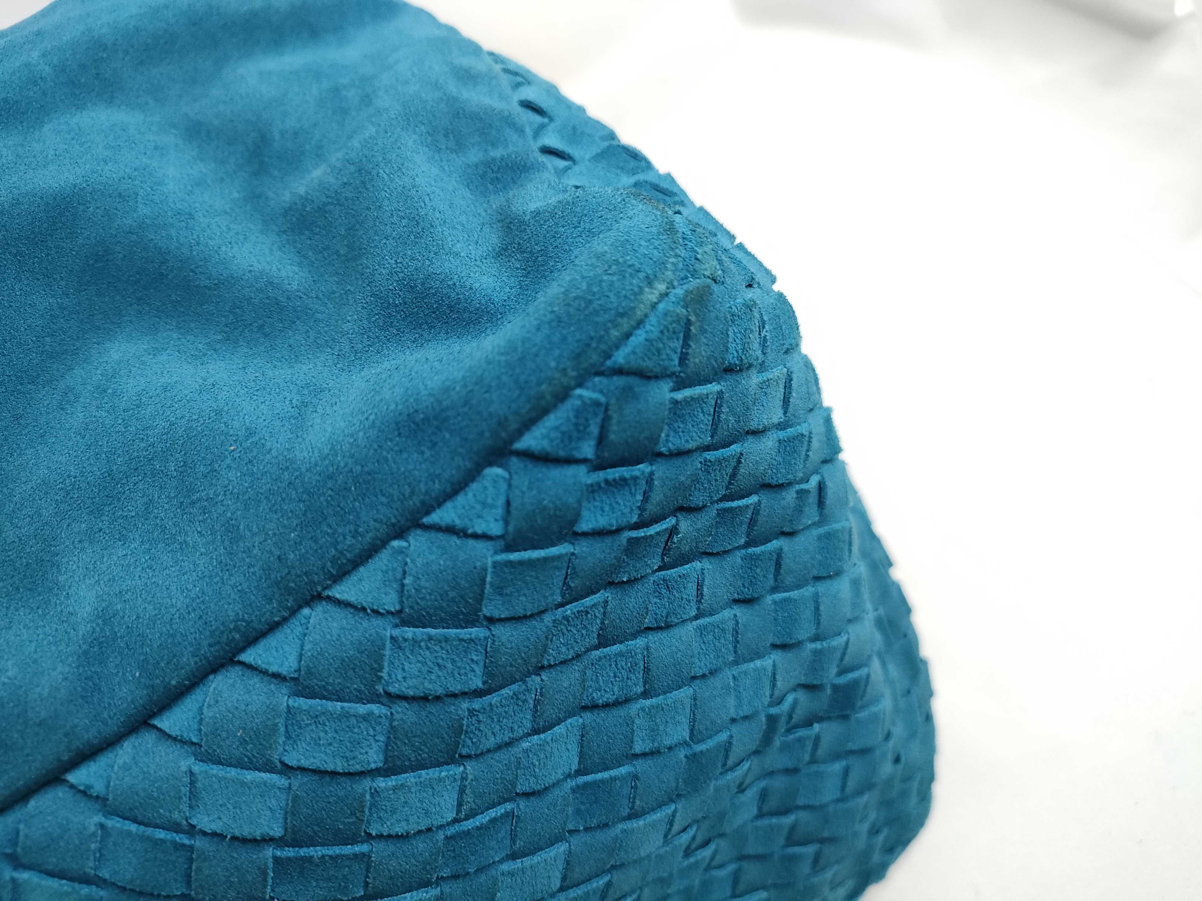 Intrecciato ID - Twist Suede Handbag Blue — view 5