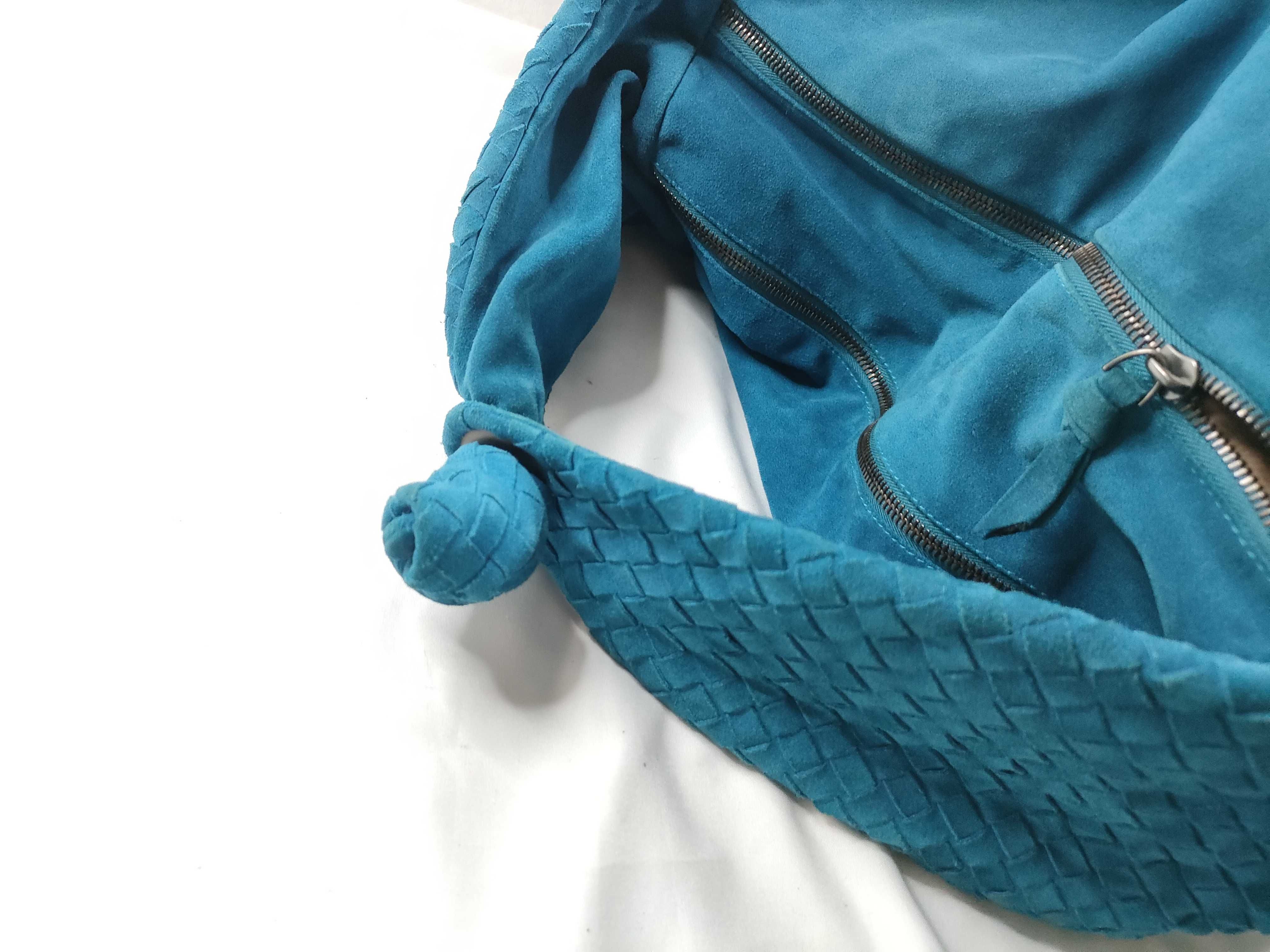 Intrecciato ID - Twist Suede Handbag Blue — view 6