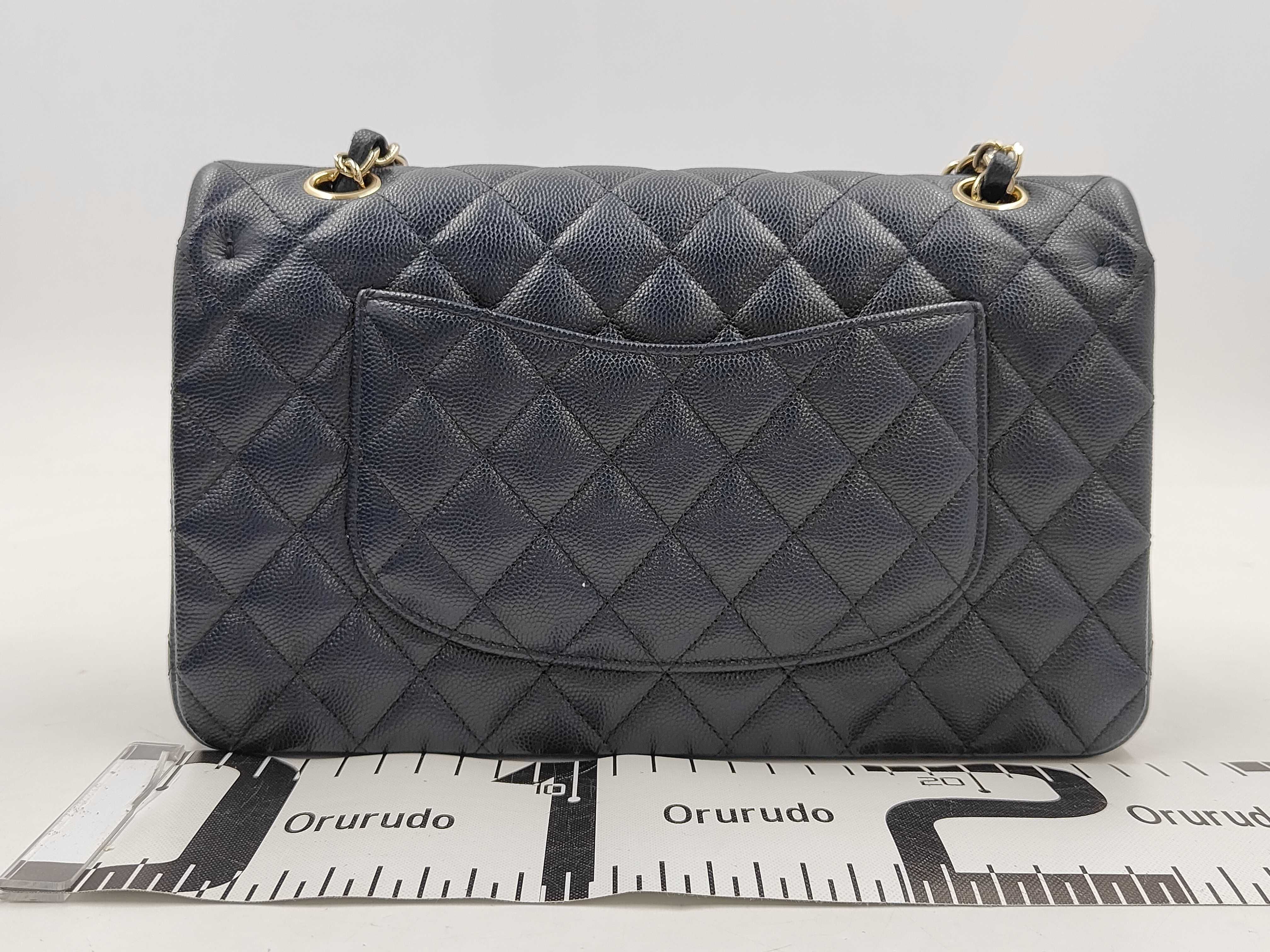 BAG CLASSIC FLAP CAVIAR SKIN 25CM MEDIUM DOUBLE FLAP A01112 NAVY NO.31 31035319 Shoulder Bag — view 2