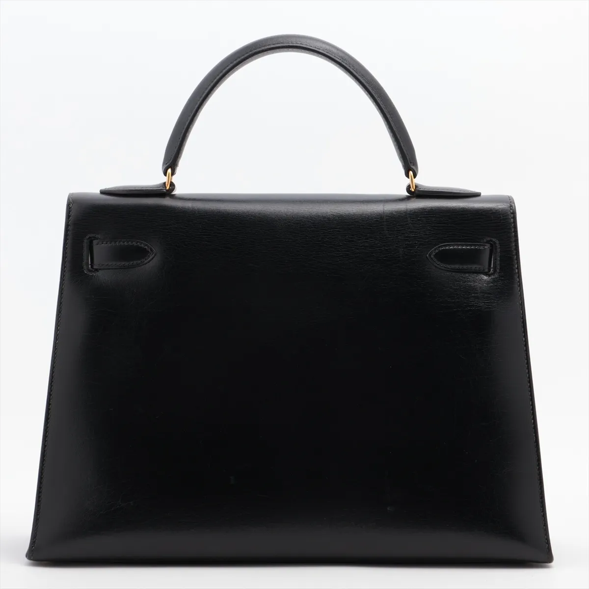 [Individually packaged] Hermes Kelly 32 Sellier Box Calf Black Gold Hardware S: 1989 — view 2