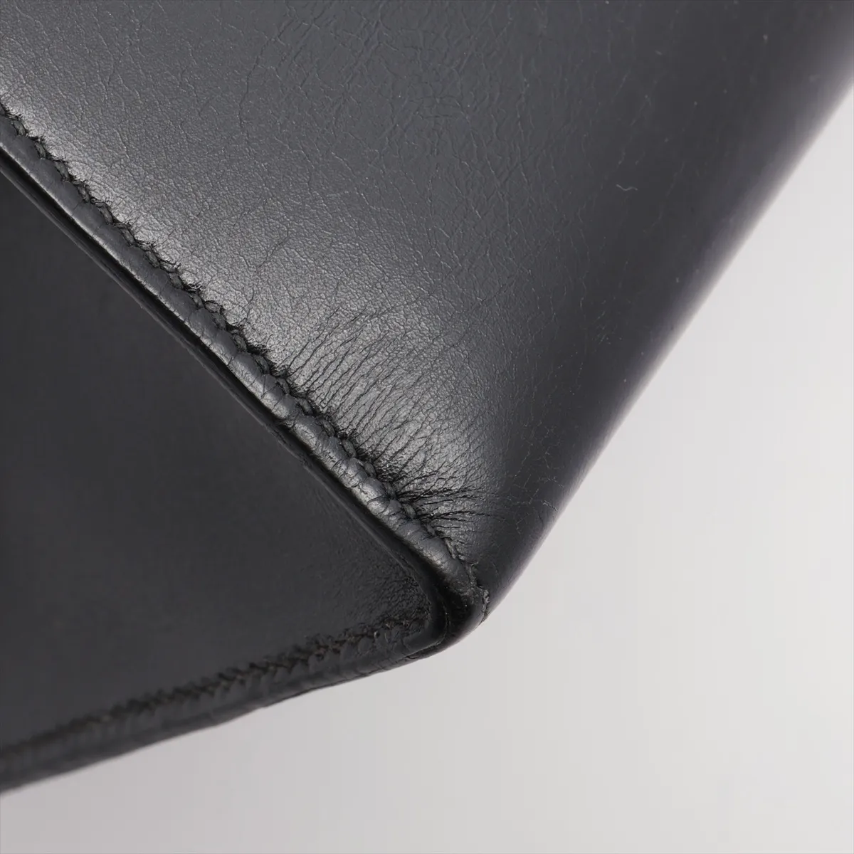 [Individually packaged] Hermes Kelly 32 Sellier Box Calf Black Gold Hardware S: 1989 — view 12