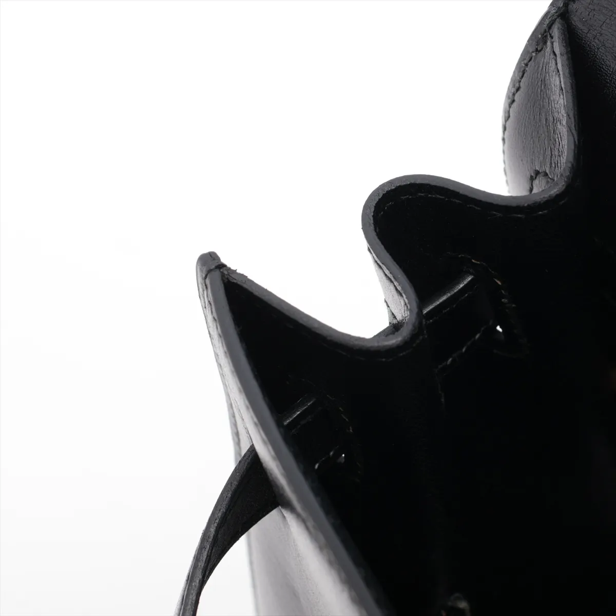 [Individually packaged] Hermes Kelly 32 Sellier Box Calf Black Gold Hardware S: 1989 — view 14