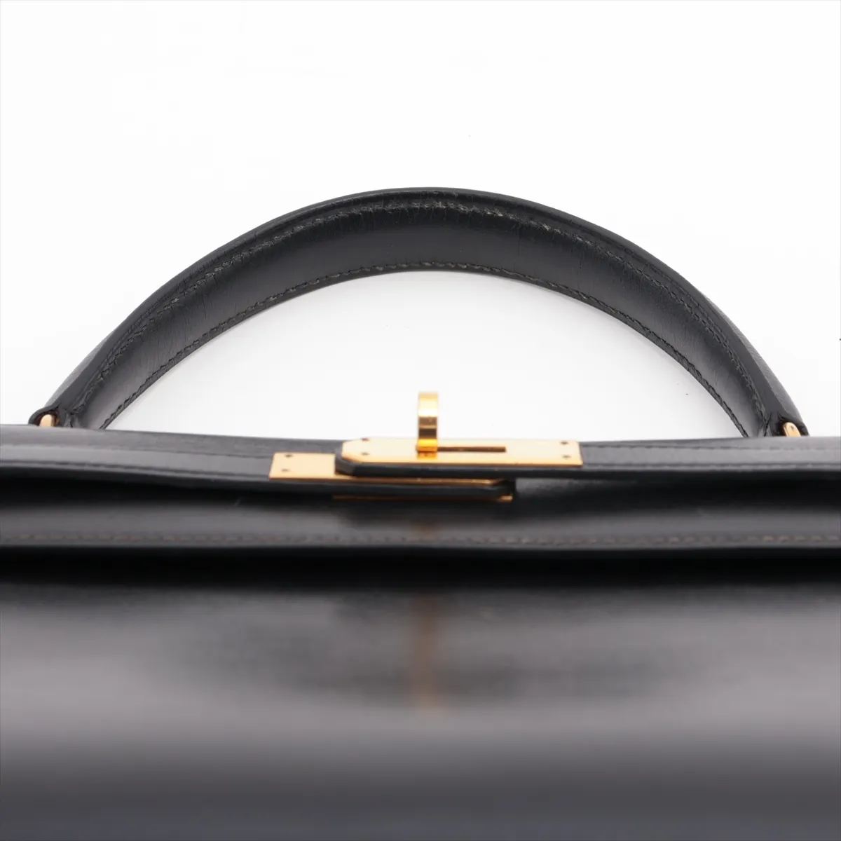 [Individually packaged] Hermes Kelly 32 Sellier Box Calf Black Gold Hardware S: 1989 — view 6