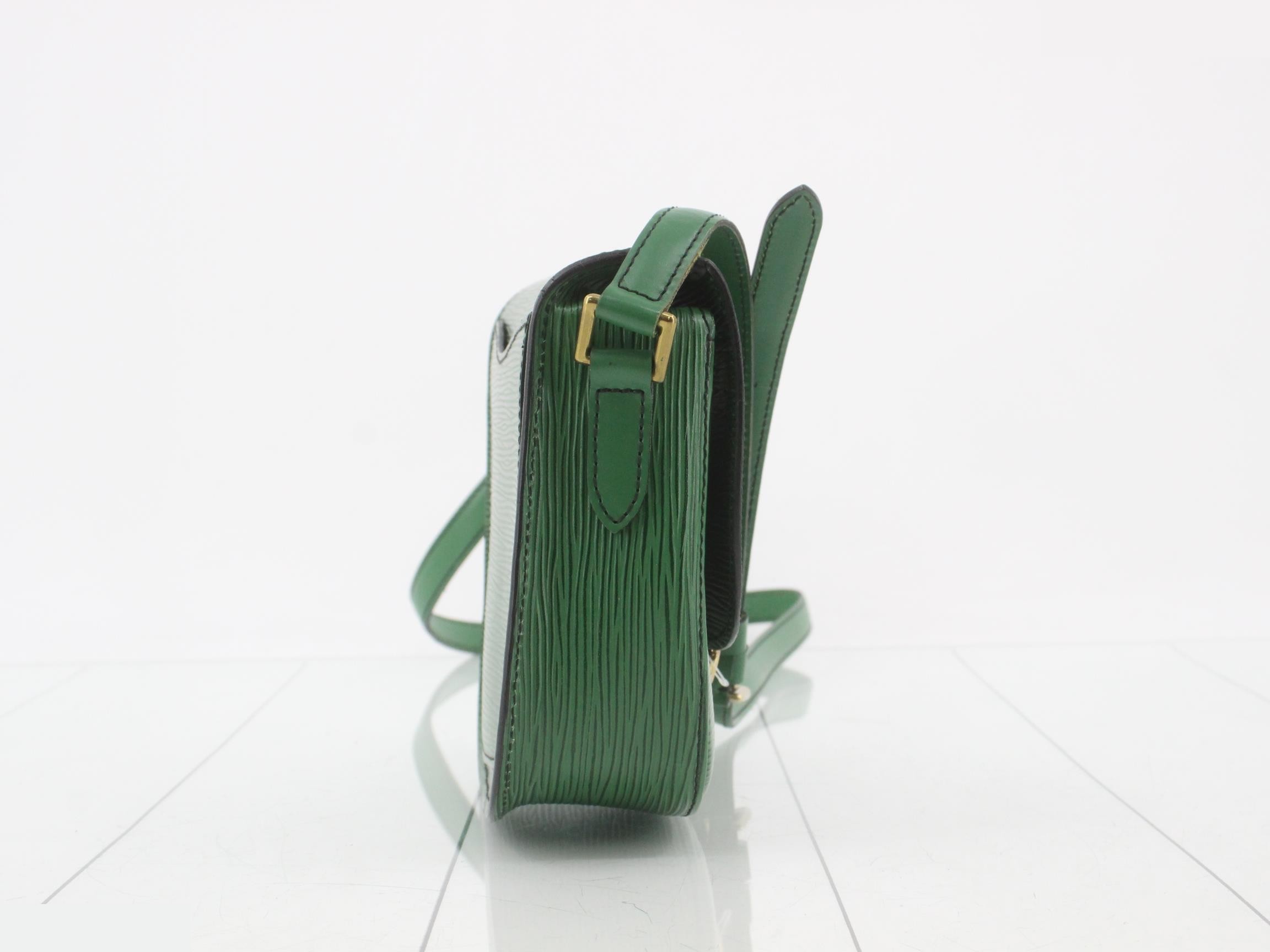 Epi Mini Saint Cloud Borneo Green Shoulder Bag — view 4