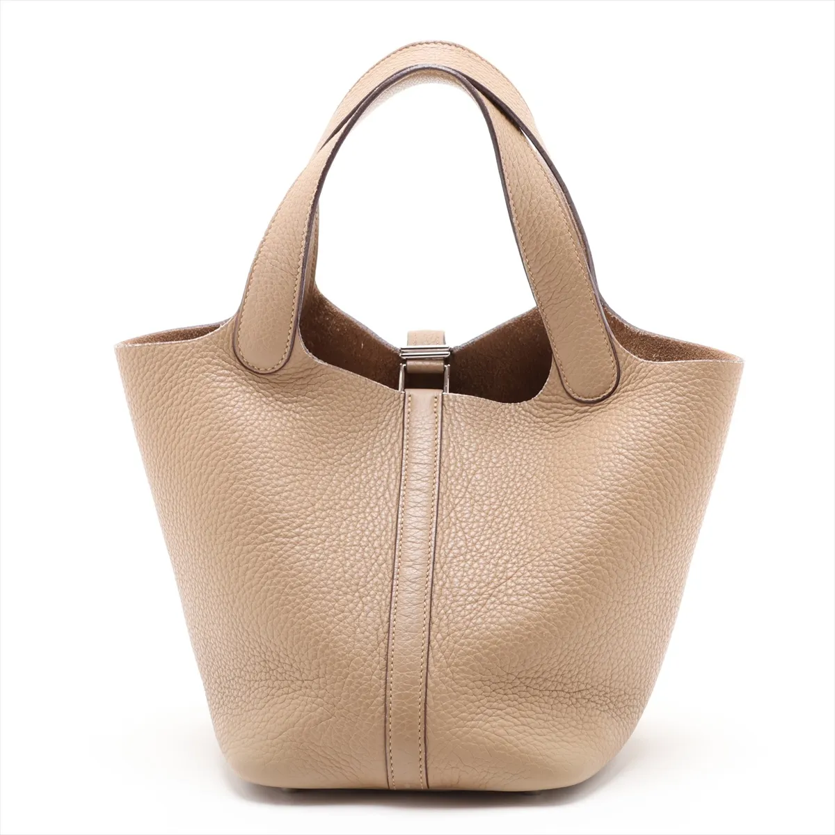 Picotin 18 PM Taurillon Clemence Trench Leather, Silver Hardware K: 2007 — view 2