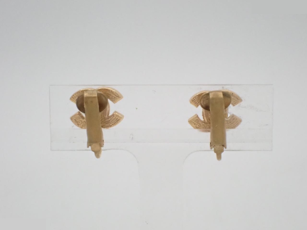Coco Mark Gold Earrings — view 2