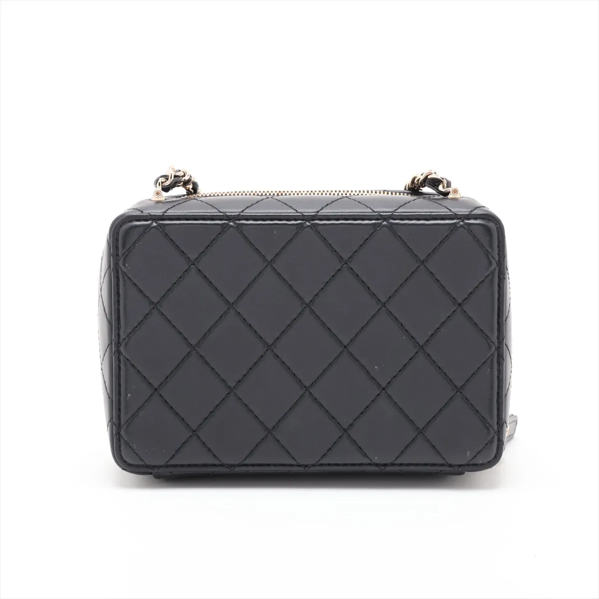 [Individually packaged] Chanel Matelassé Lambskin Chain Shoulder Bag Camera Bag Black Gold Hardware PX7N513A Random Plate AS4817 — view 2