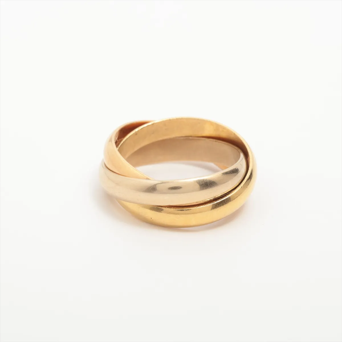 Trinity Ring 750 (YG x PG x WG) 8.1g 52 O1950W Dents, solder marks, plating — view 2