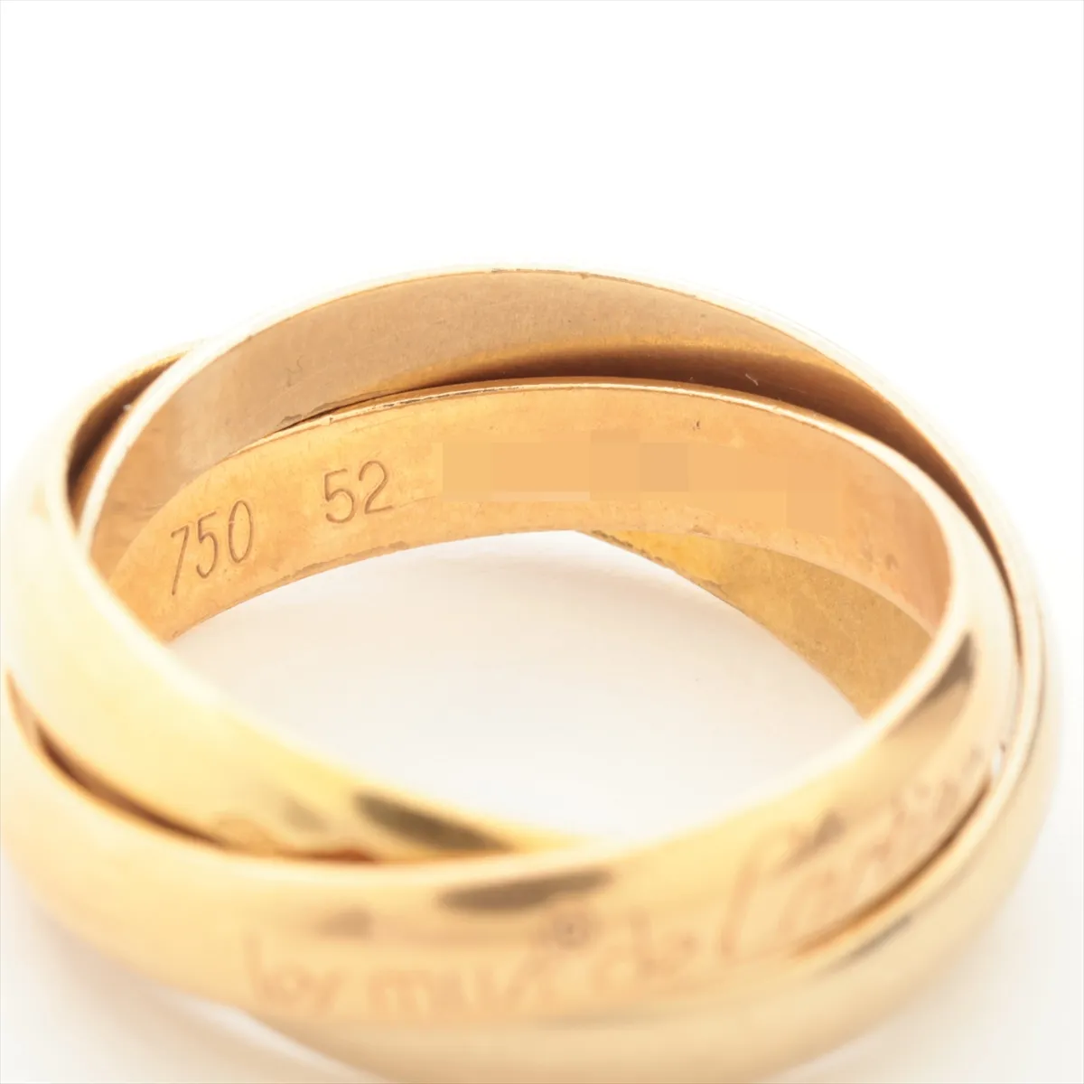 Trinity Ring 750 (YG x PG x WG) 8.1g 52 O1950W Dents, solder marks, plating — view 3