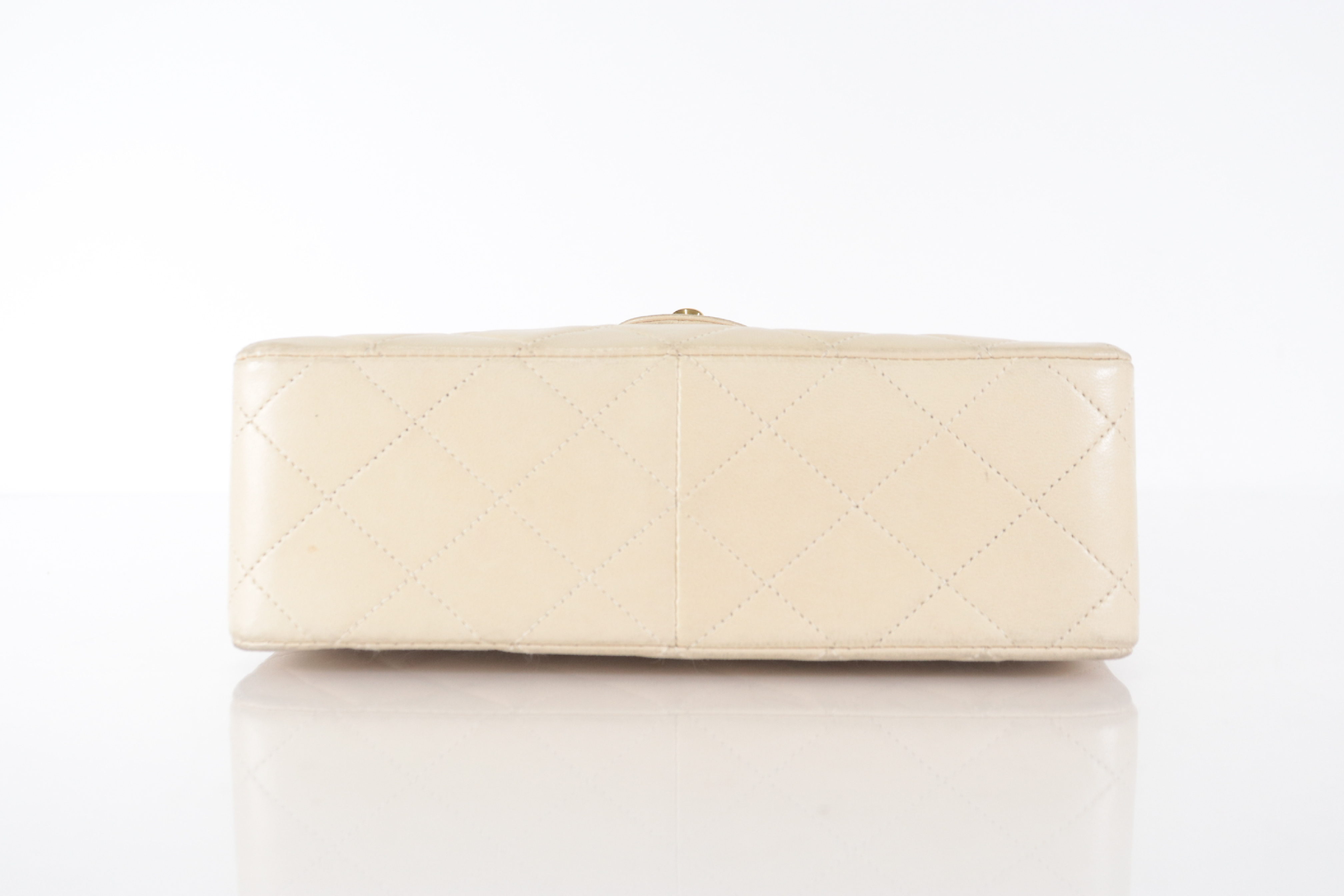 Mini Mat Lamb Chain Shoulder Bag, Beige, Series 2 — view 6