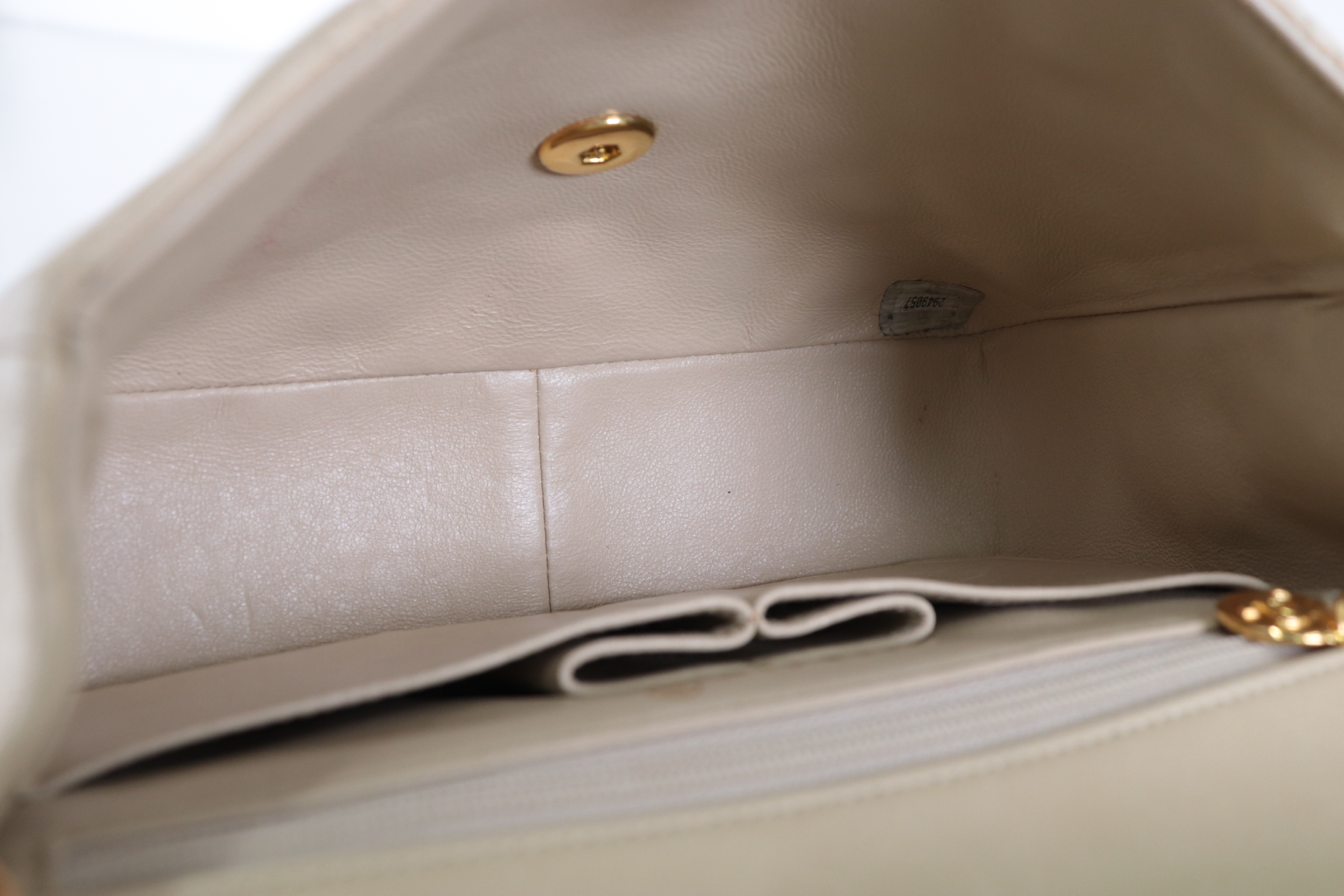 Mini Mat Lamb Chain Shoulder Bag, Beige, Series 2 — view 8