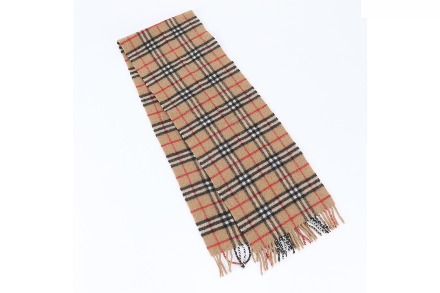 Nova Check scarf with tags attached. — view 2