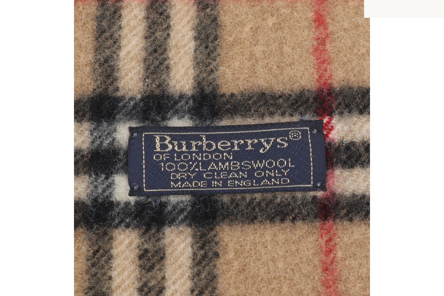 Nova Check scarf with tags attached. — view 3