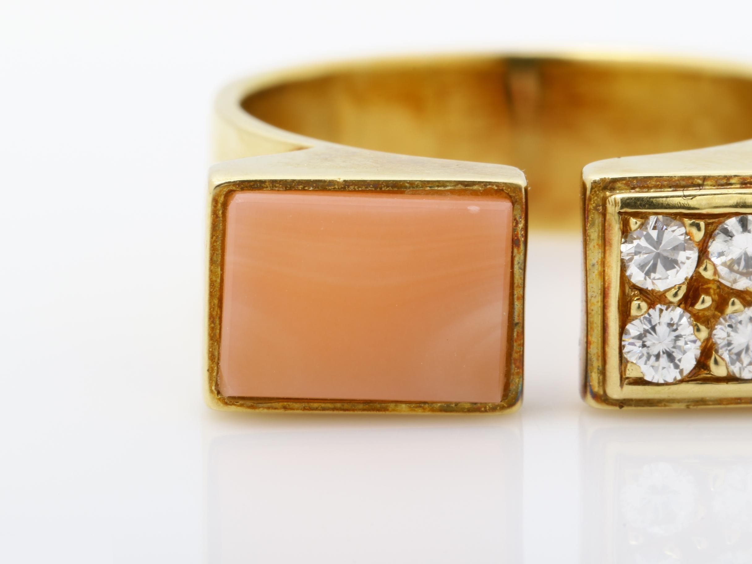 Coral Diamond Ring (Other: D) 5.7g #7.5 — view 2