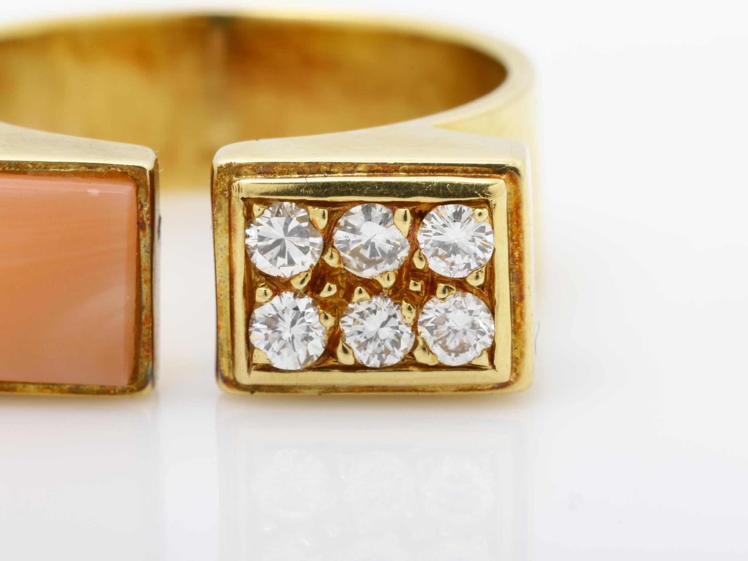 Coral Diamond Ring (Other: D) 5.7g #7.5 — view 3