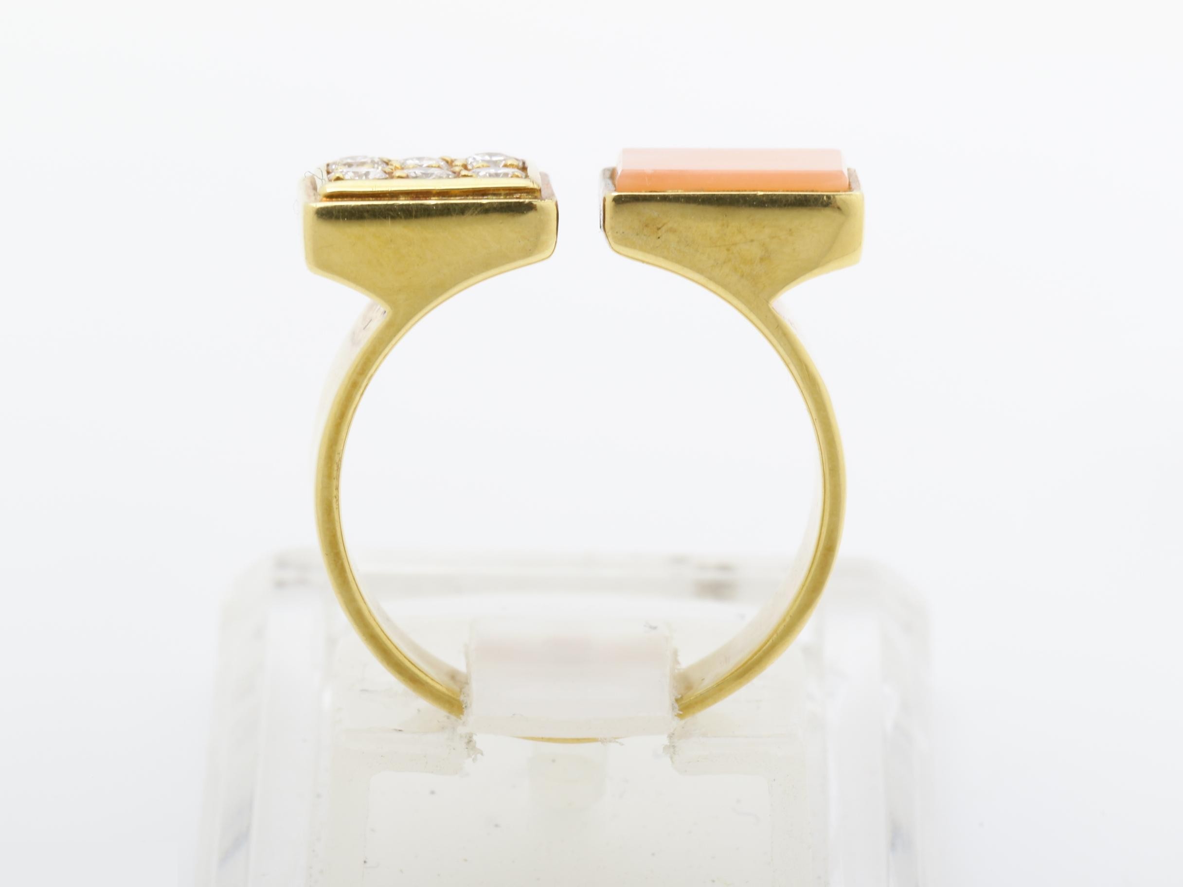 Coral Diamond Ring (Other: D) 5.7g #7.5 — view 5