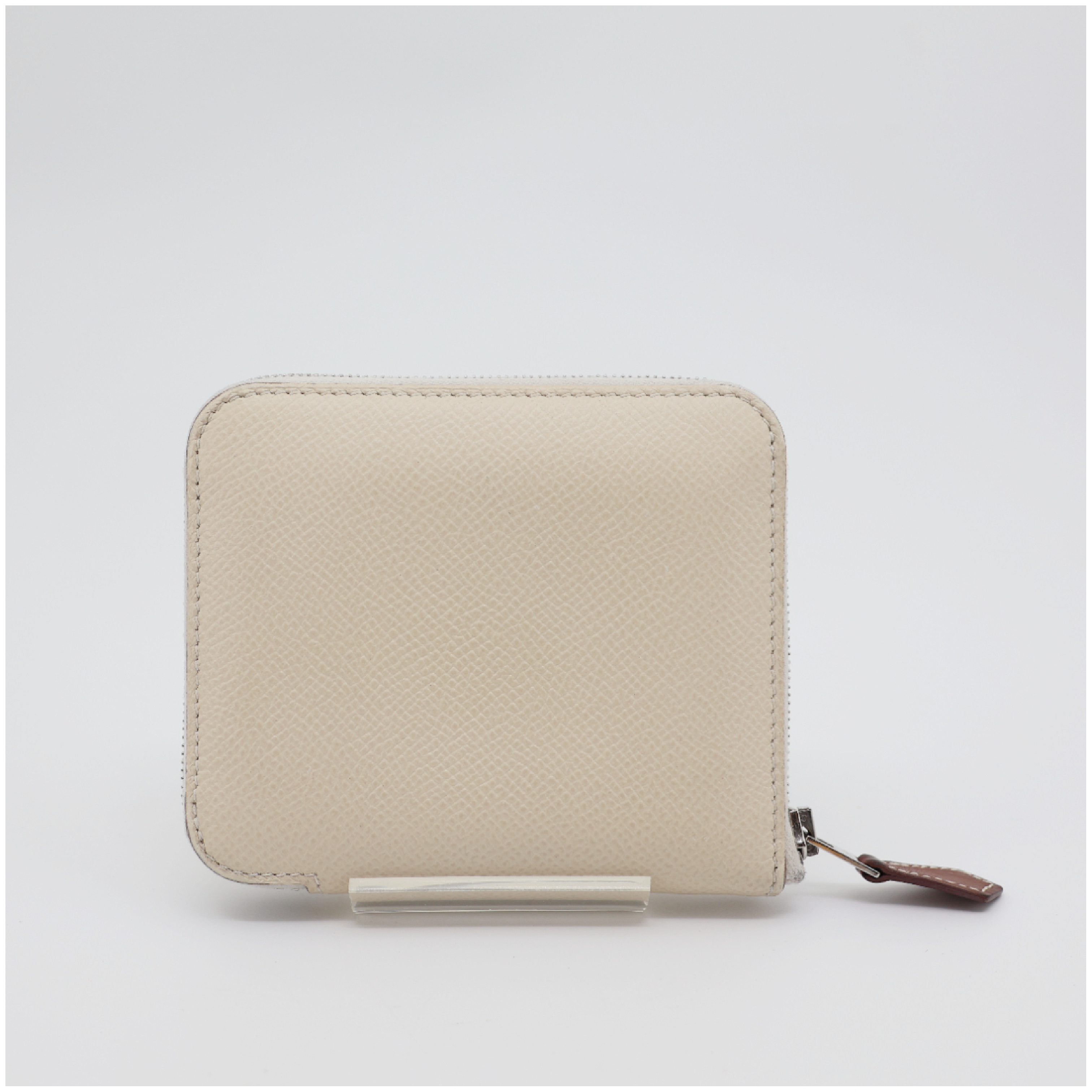 Azap Silk In Compact Wallet, Cle Veau Epsom Leather, B Stamp — view 3
