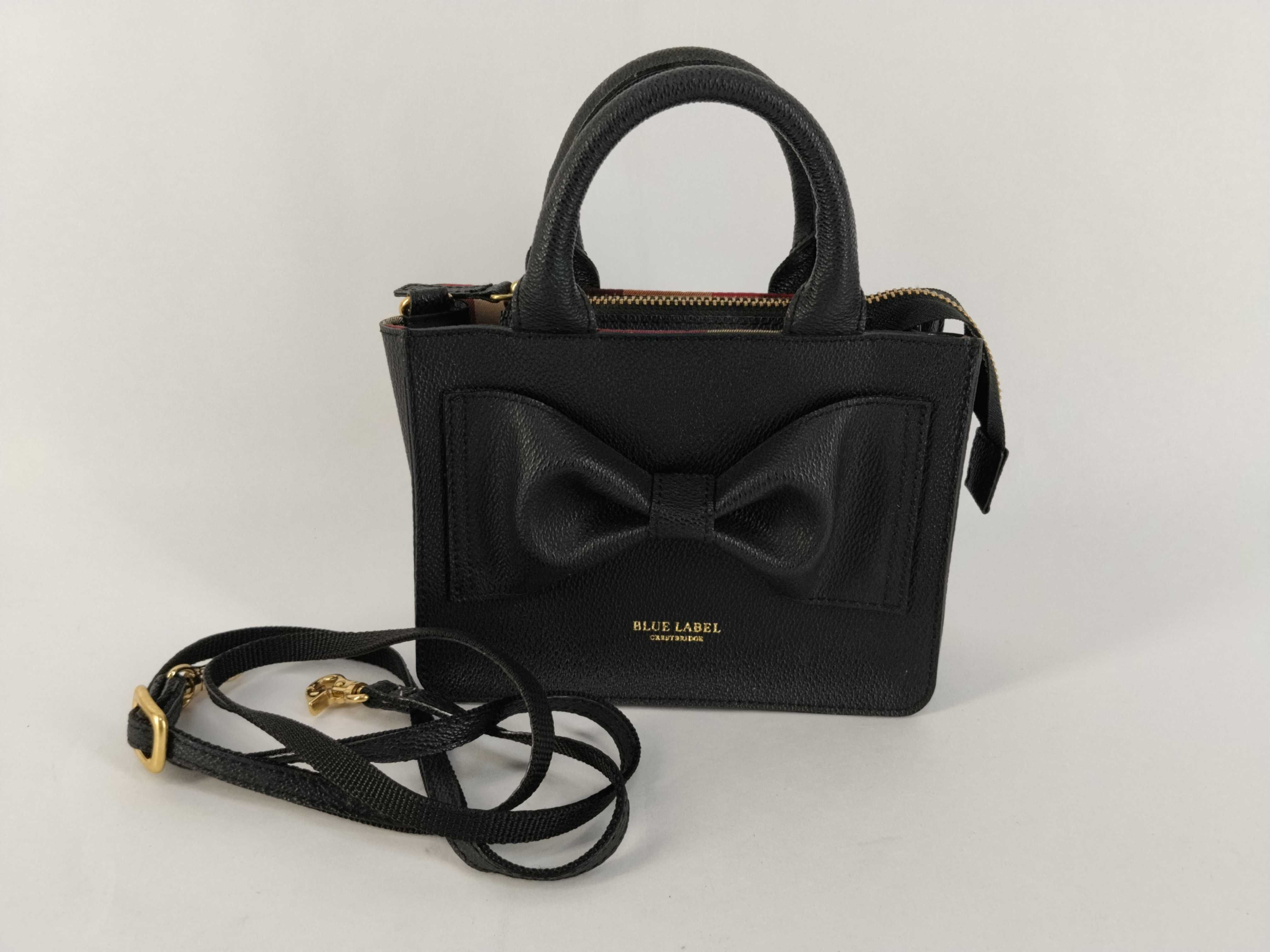Blue Label Leather Ribbon 2-Way Shoulder Bag/Handbag