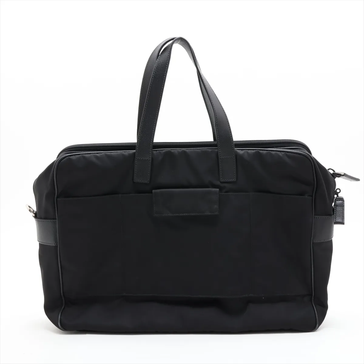 Tessuto Nylon x Leather 2-Way Business Bag, Black, PIN Code 00 — view 2