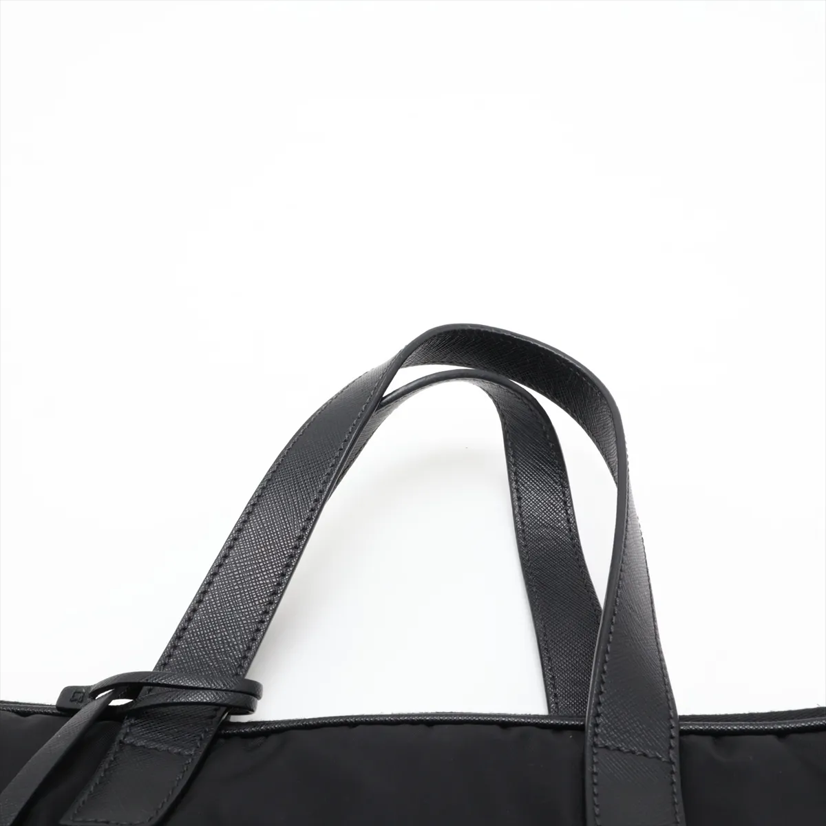 Tessuto Nylon x Leather 2-Way Business Bag, Black, PIN Code 00 — view 6