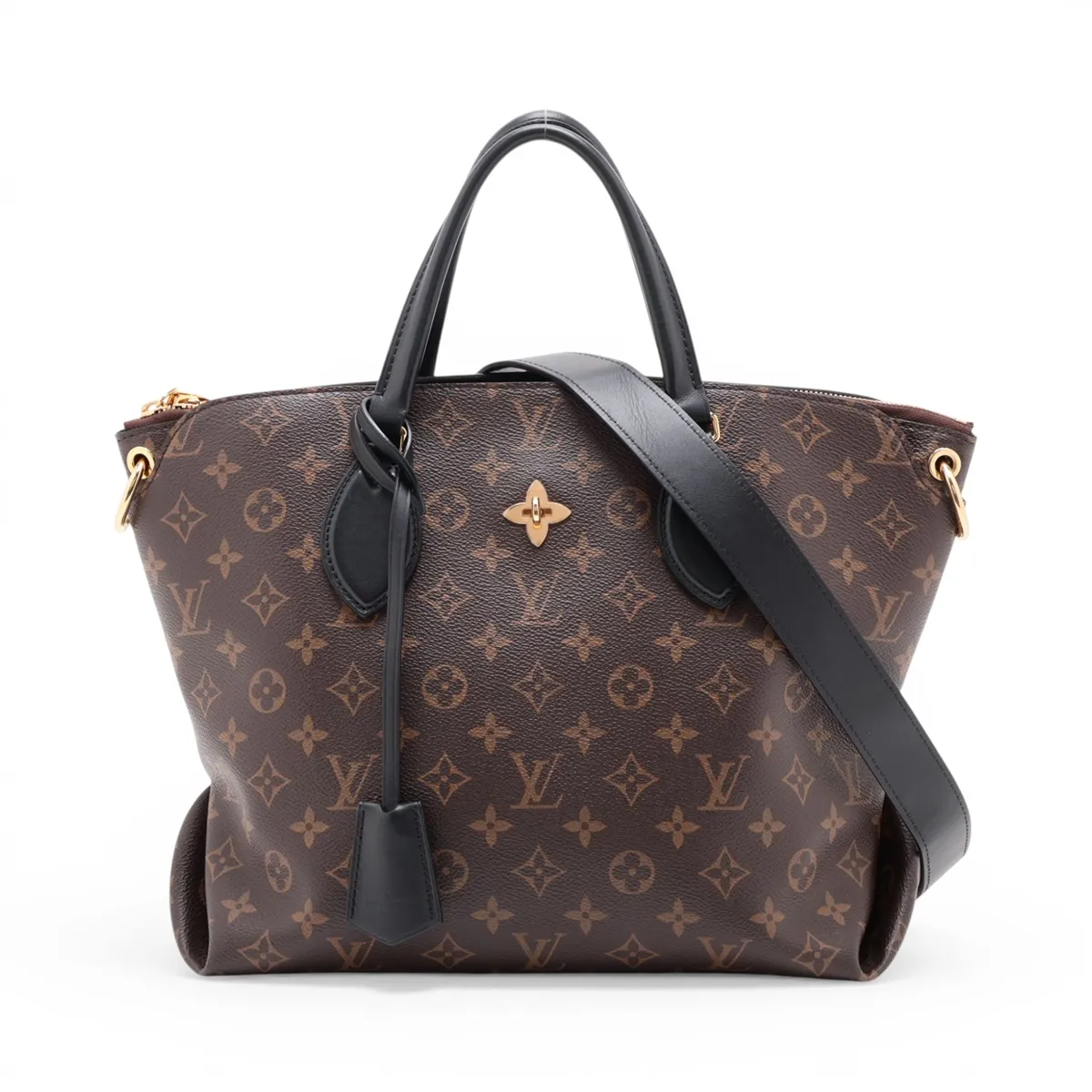 Monogram Flower Zipped Tote MM M44347 TJ0159 Brown (RFID detected)