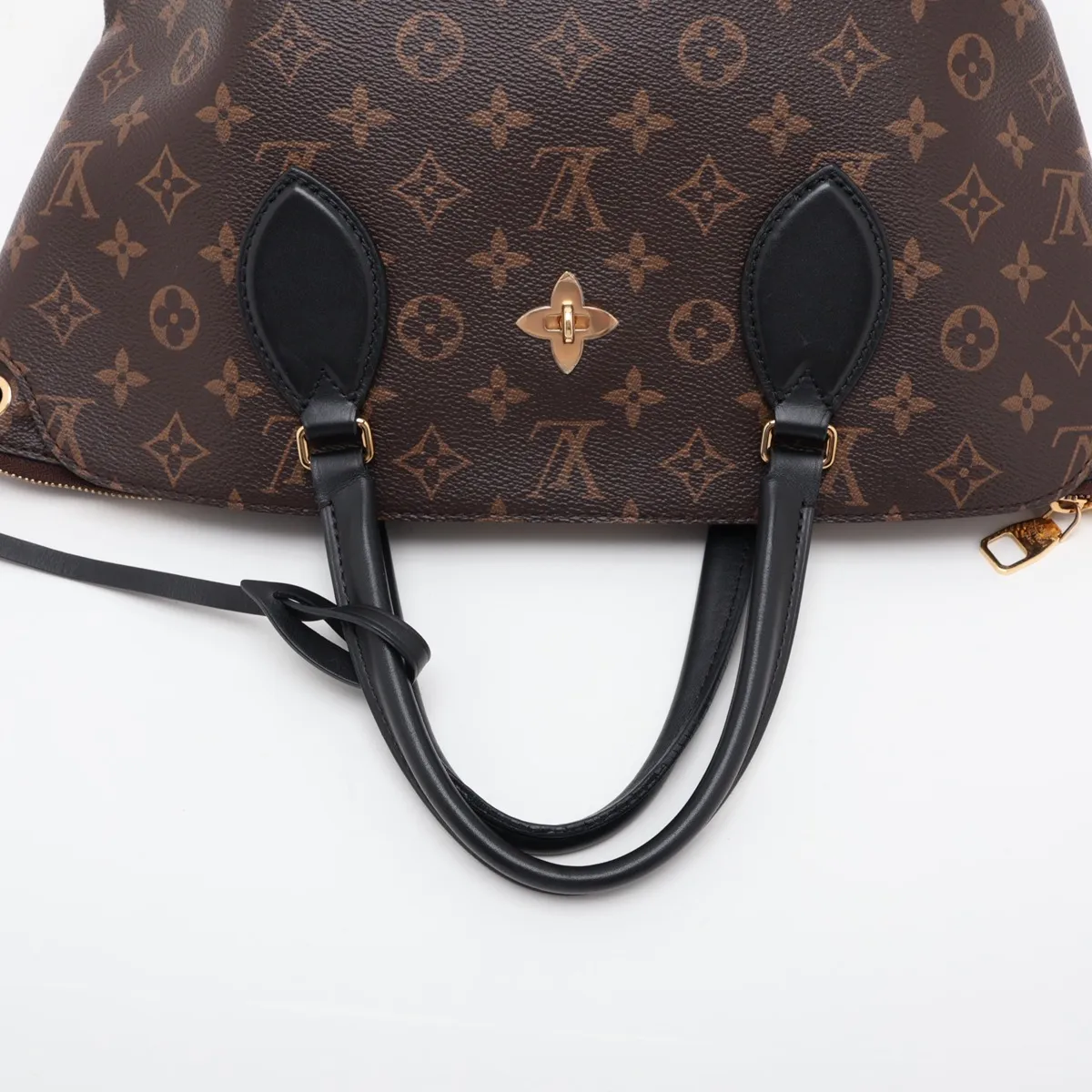 Monogram Flower Zipped Tote MM M44347 TJ0159 Brown (RFID detected) — view 5