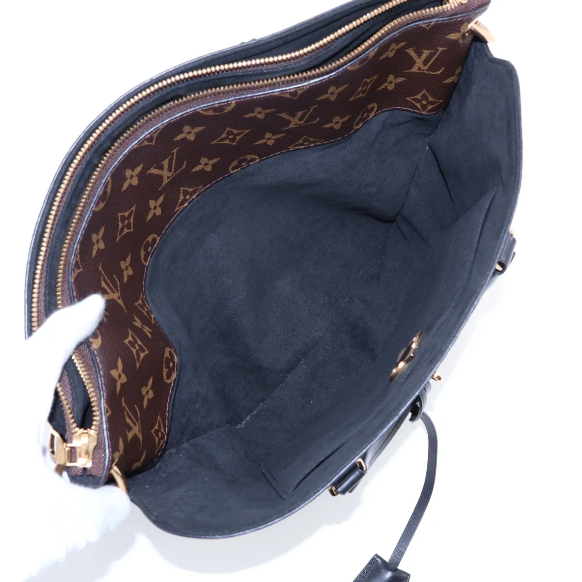 Monogram Flower Zipped Tote MM M44347 TJ0159 Brown (RFID detected) — view 10