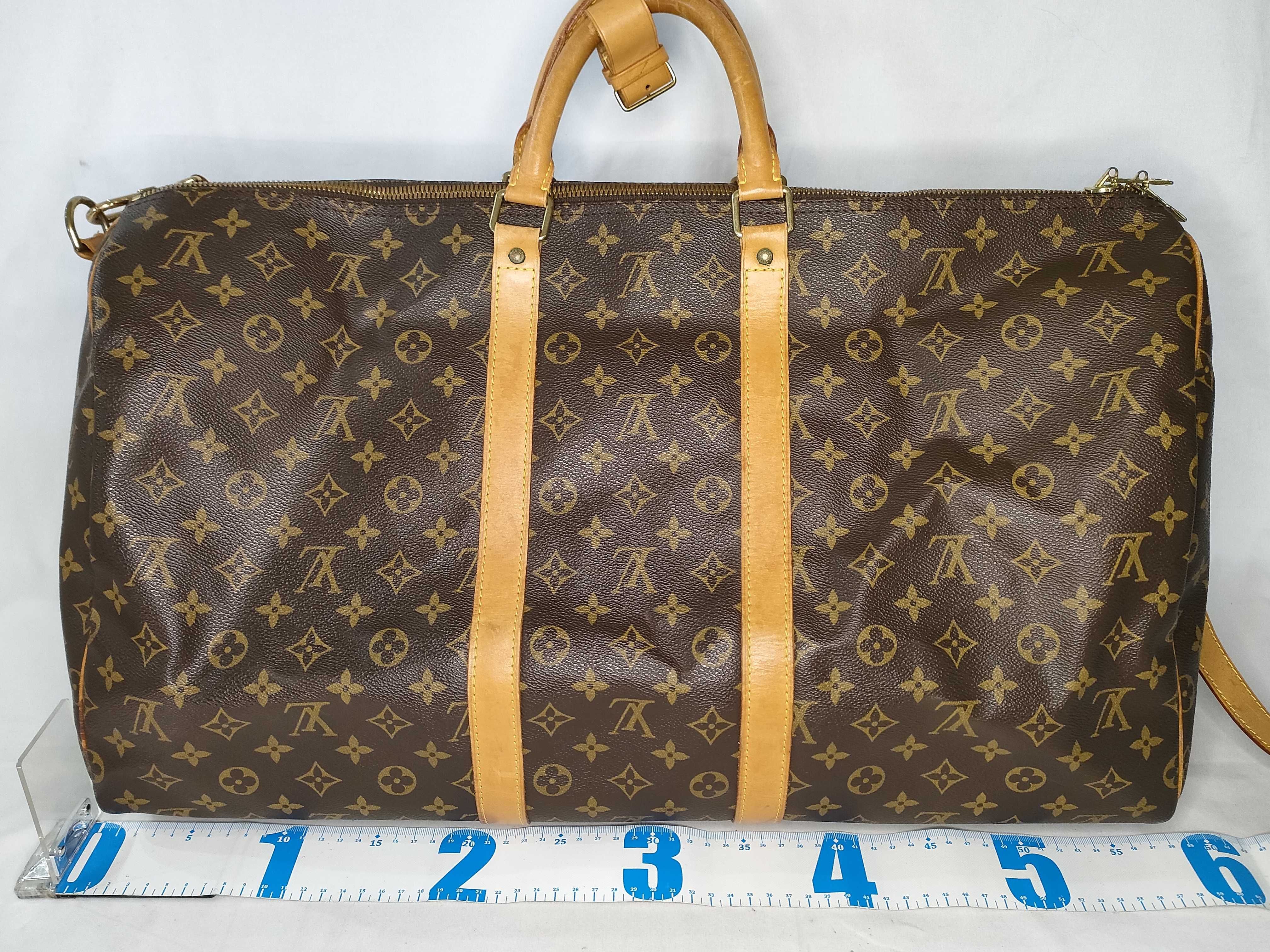 Monogram Keepall Bandoulière 55 M41414 Brown TH09196 Boston Bag — view 2