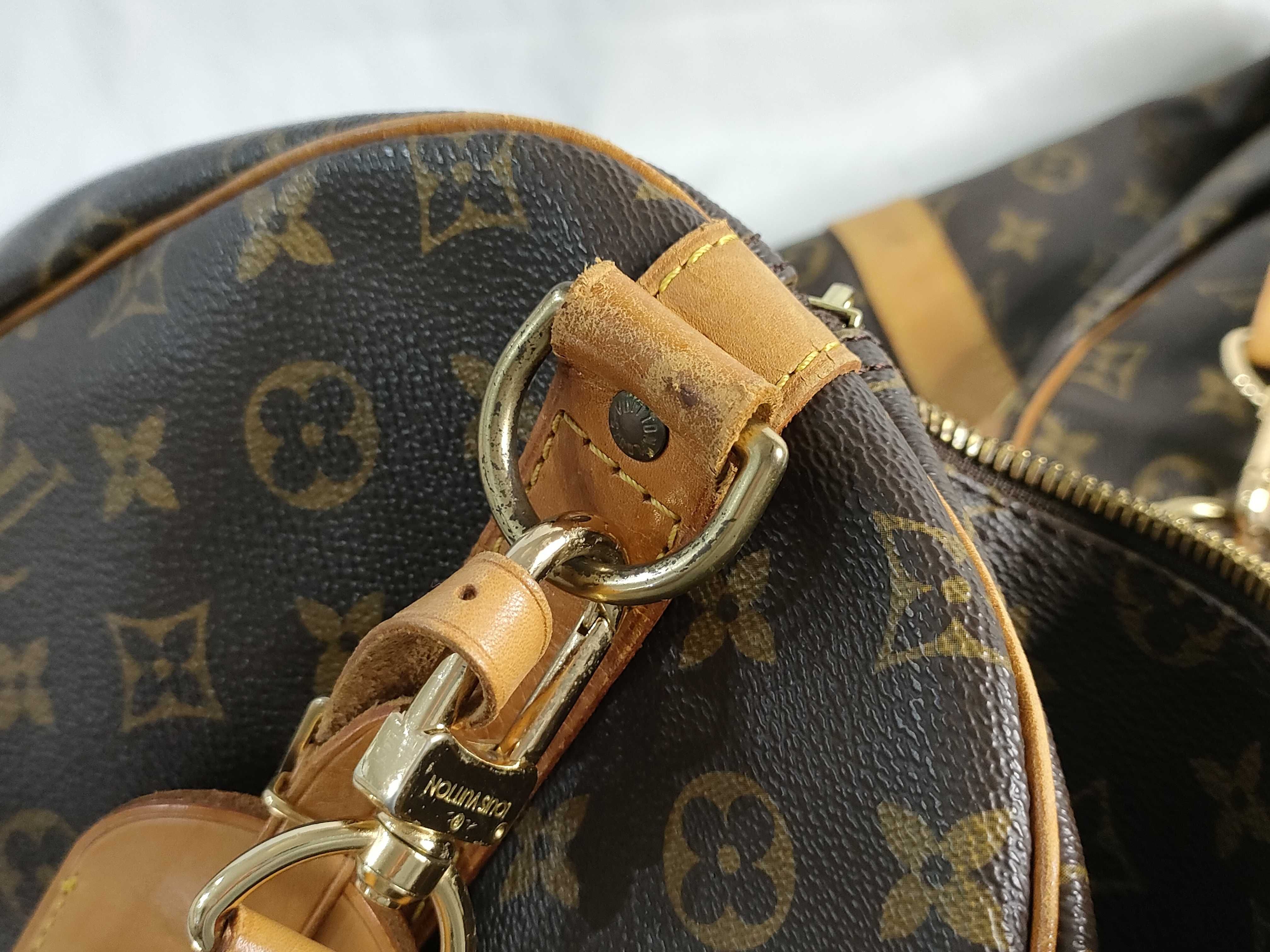 Monogram Keepall Bandoulière 55 M41414 Brown TH09196 Boston Bag — view 13