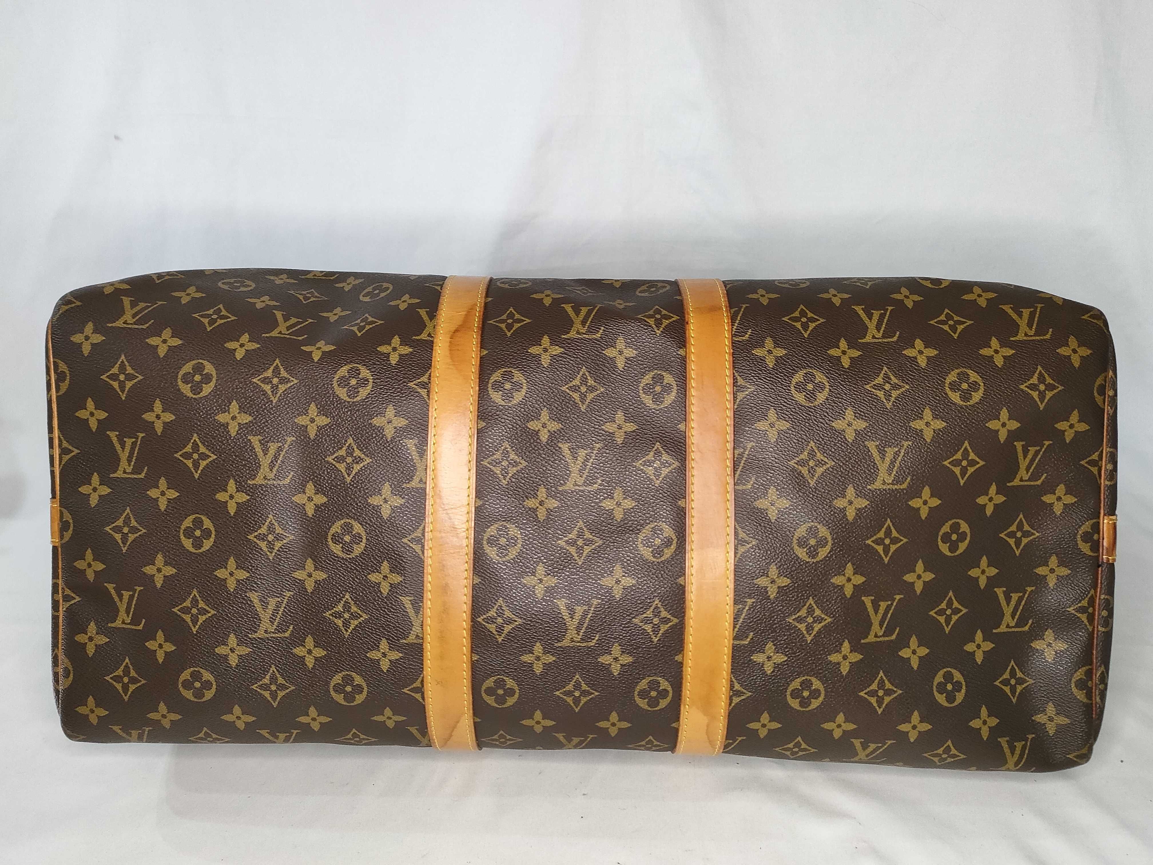 Monogram Keepall Bandoulière 55 M41414 Brown TH09196 Boston Bag — view 8