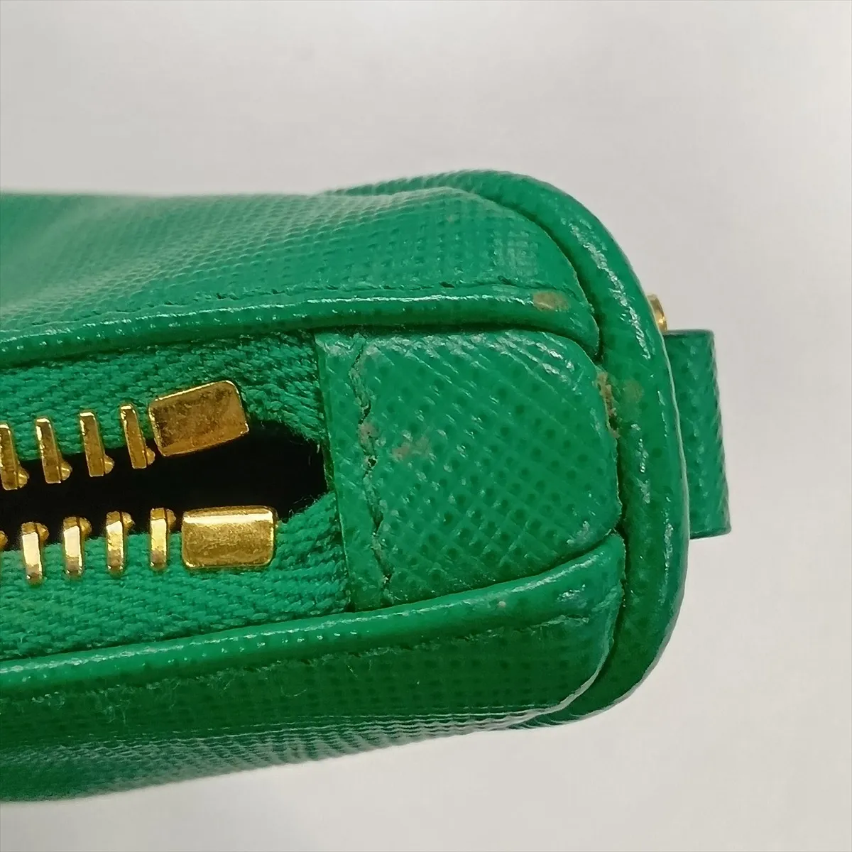 Saffiano Lux Leather 2-Way Shoulder Bag, Green, 1BH204 — view 11