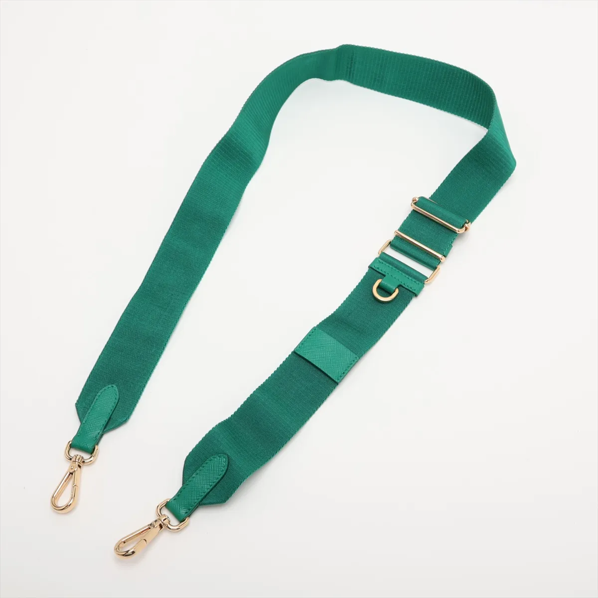 Saffiano Lux Leather 2-Way Shoulder Bag, Green, 1BH204 — view 5