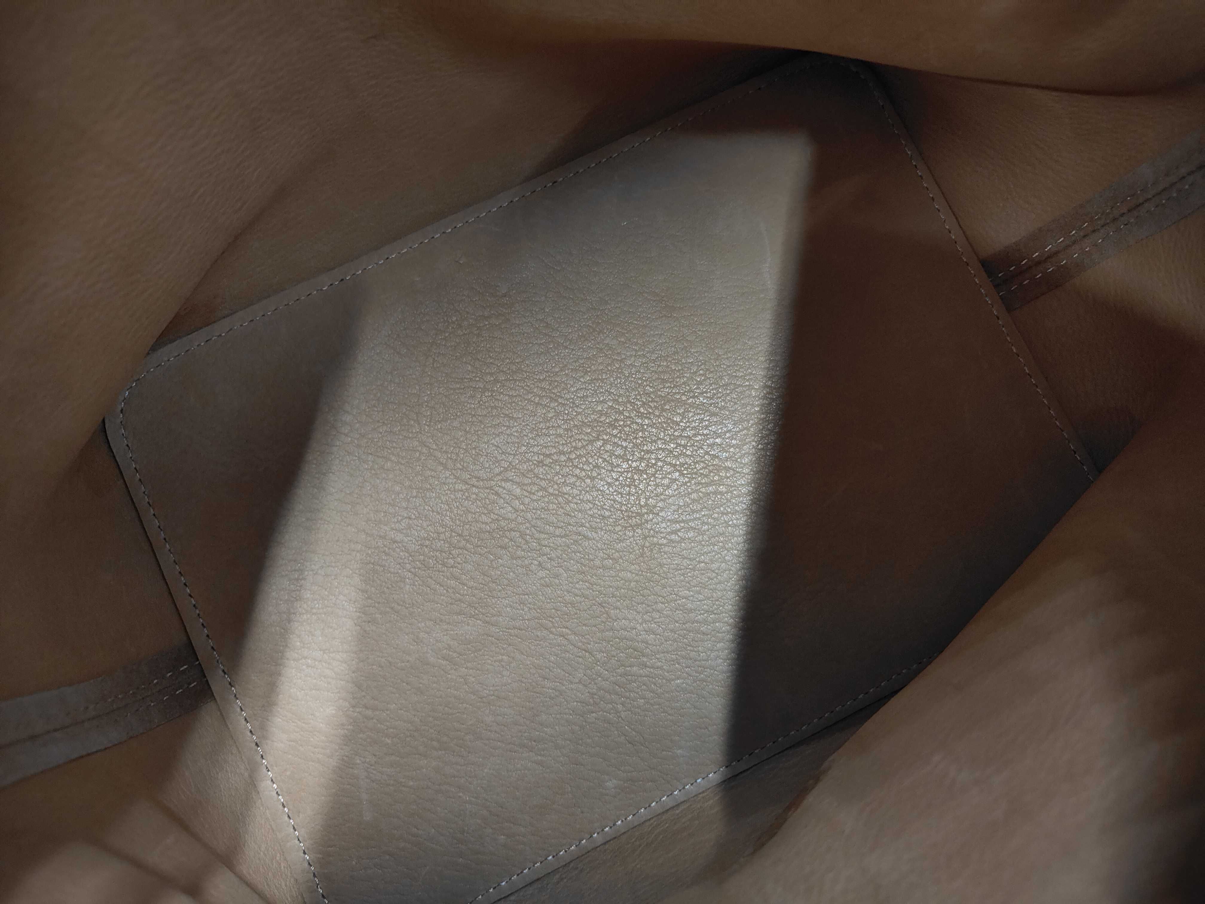 handbag, suede, beige, with pouch, shoulder bag. — view 9