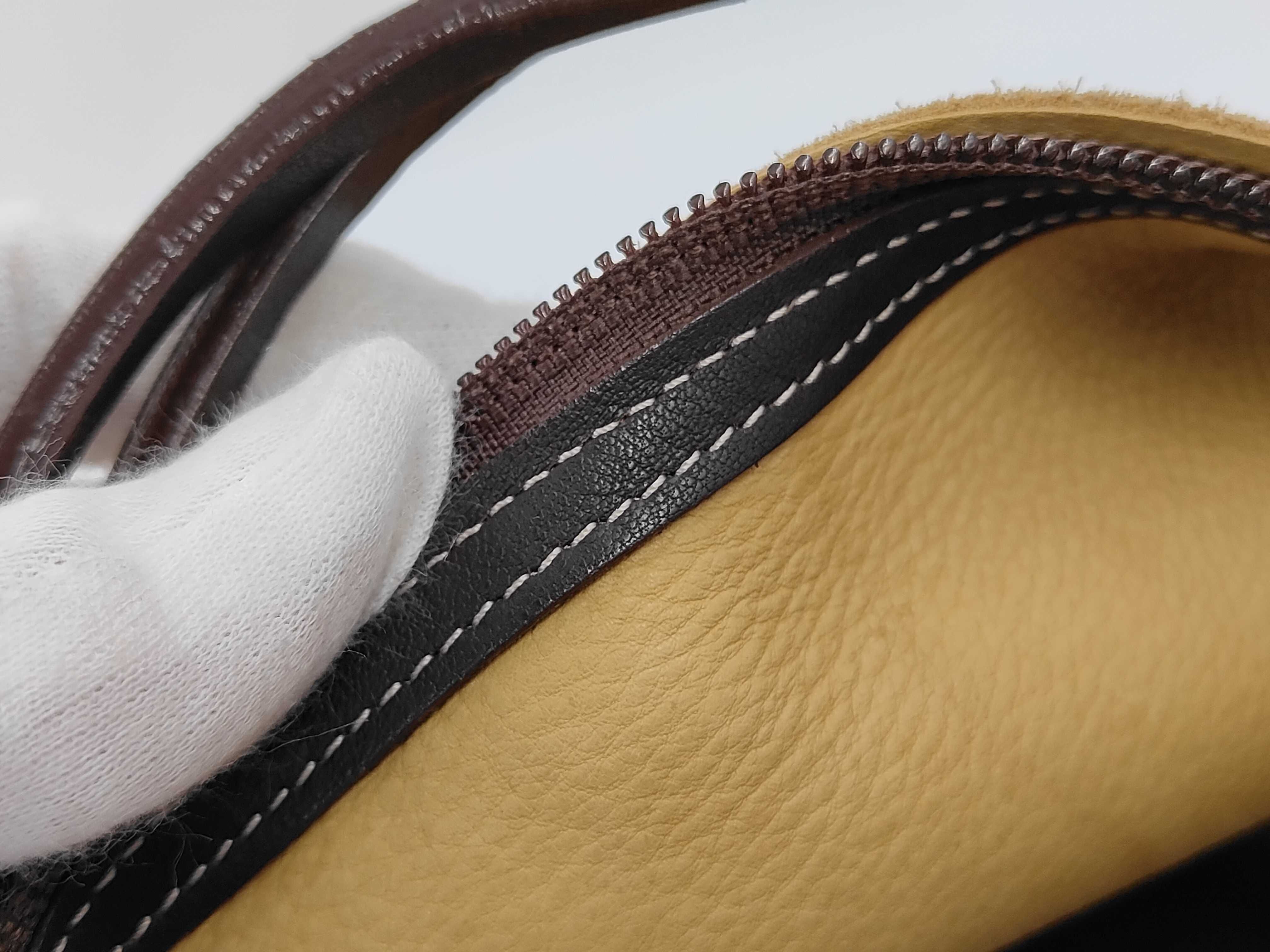handbag, suede, beige, with pouch, shoulder bag. — view 10