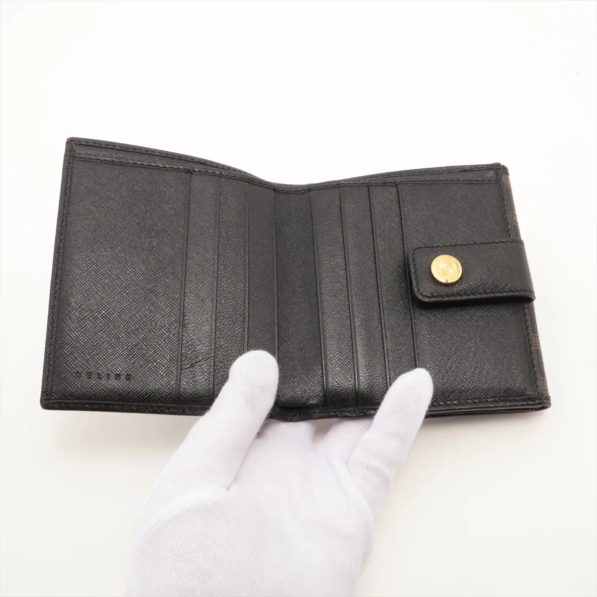 Macadam Leather Compact Wallet Brown x Black — view 4
