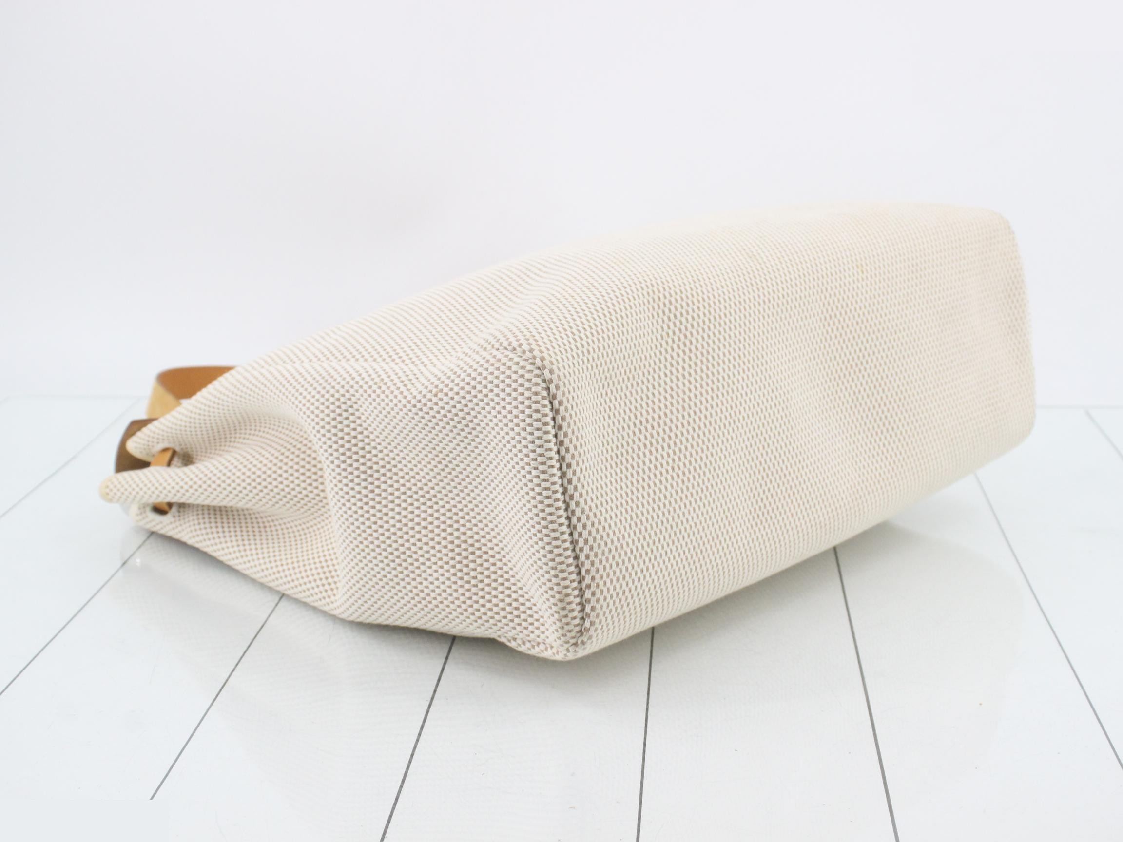 Herbag MM Toile GM Natural S-type hardware H stamp 38 x 34 x 13 cm — view 5