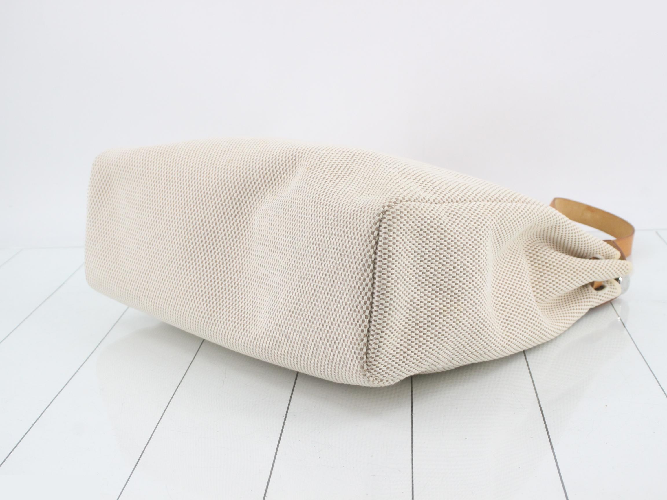 Herbag MM Toile GM Natural S-type hardware H stamp 38 x 34 x 13 cm — view 6